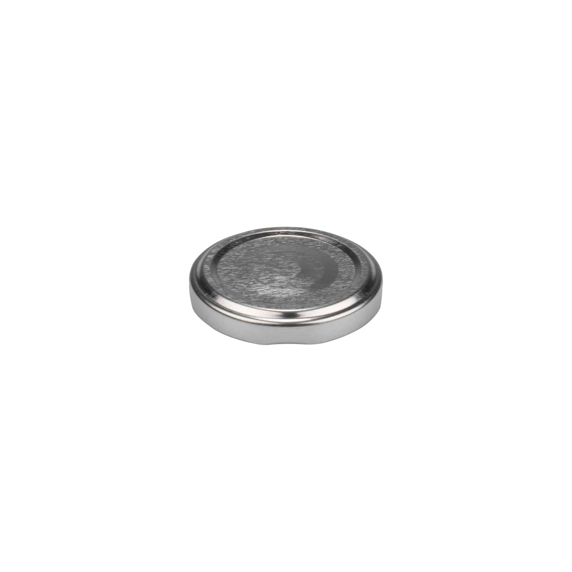 Twist-off lid, tinplate, silver, for opening: TO 48