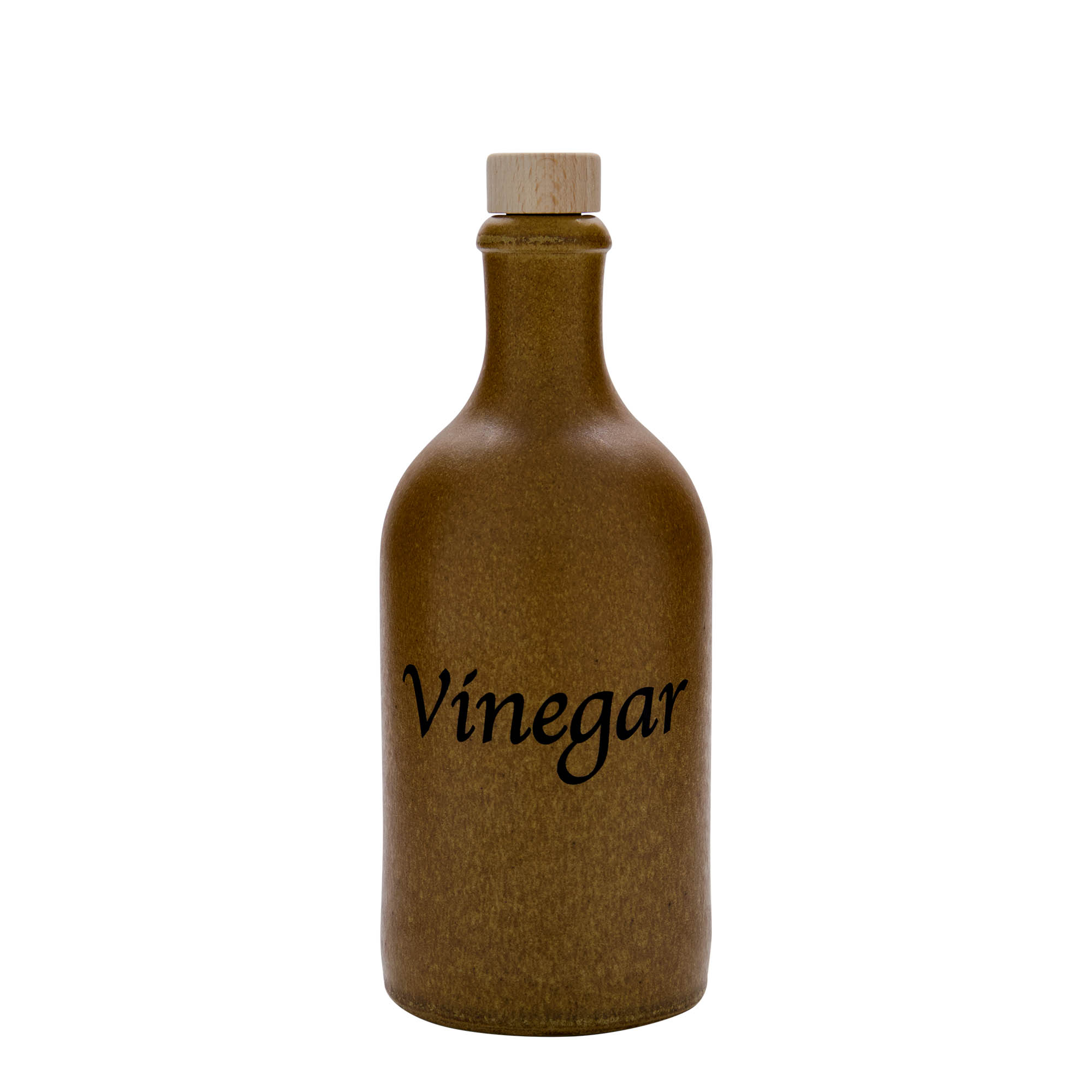500 ml clay jug, motif: vinegar, stoneware, brown-crystal, opening: cork 500 ml clay jug, motif: vinegar, stoneware, brown-crystal, opening: cork