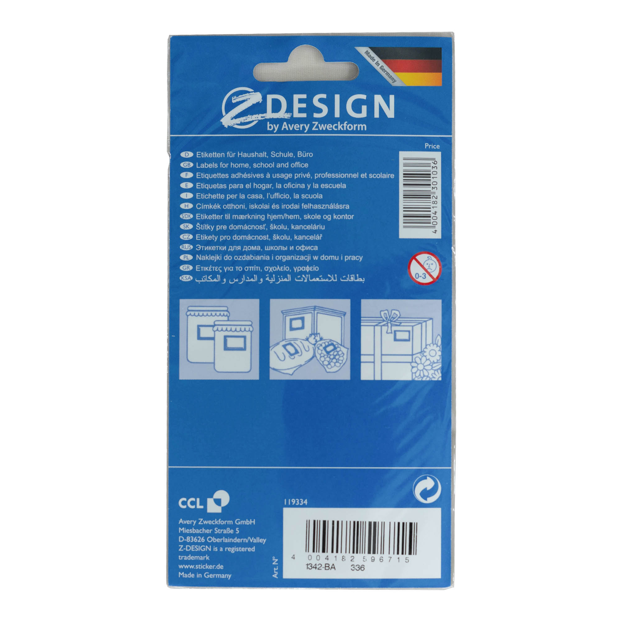 Zweckform Labels 'Fruit Frame', rectangular, paper, multicoloured Zweckform Labels 'Fruit Frame', rectangular, paper, multicoloured