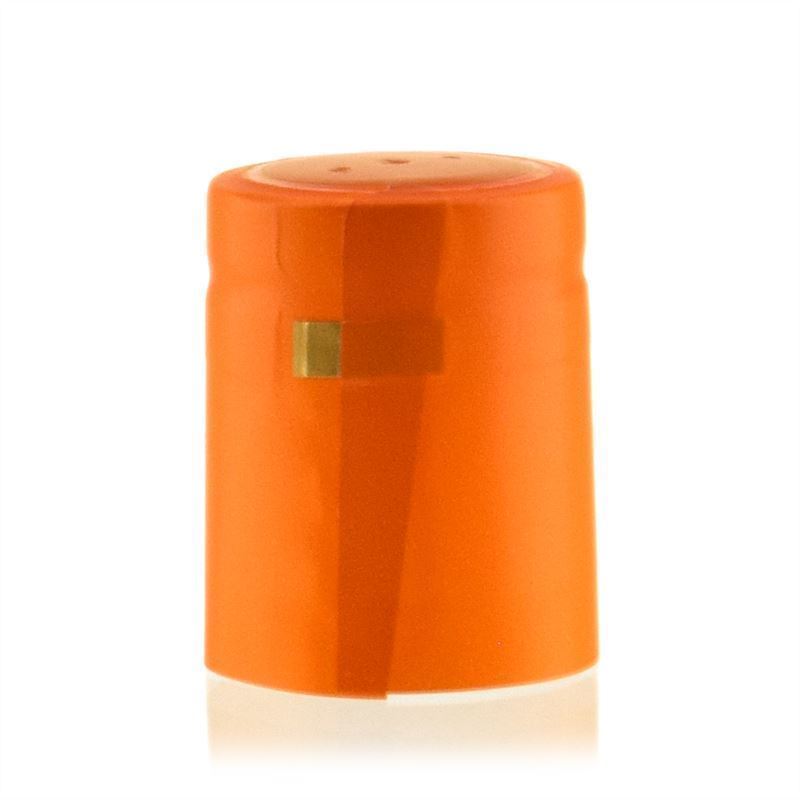 Heat shrink capsule 32x41, PVC plastic, orange