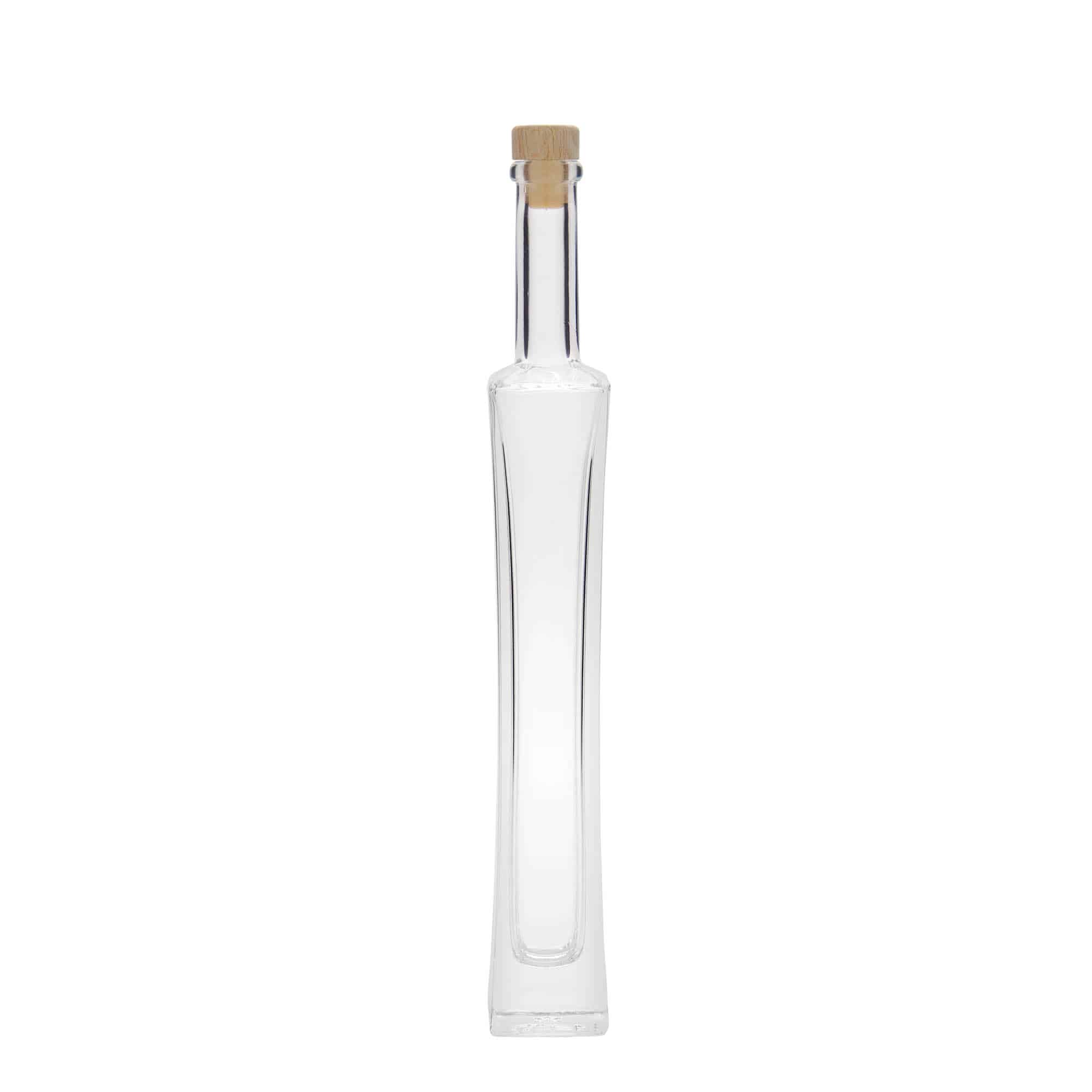 100 ml glass bottle 'Koko', square, opening: cork