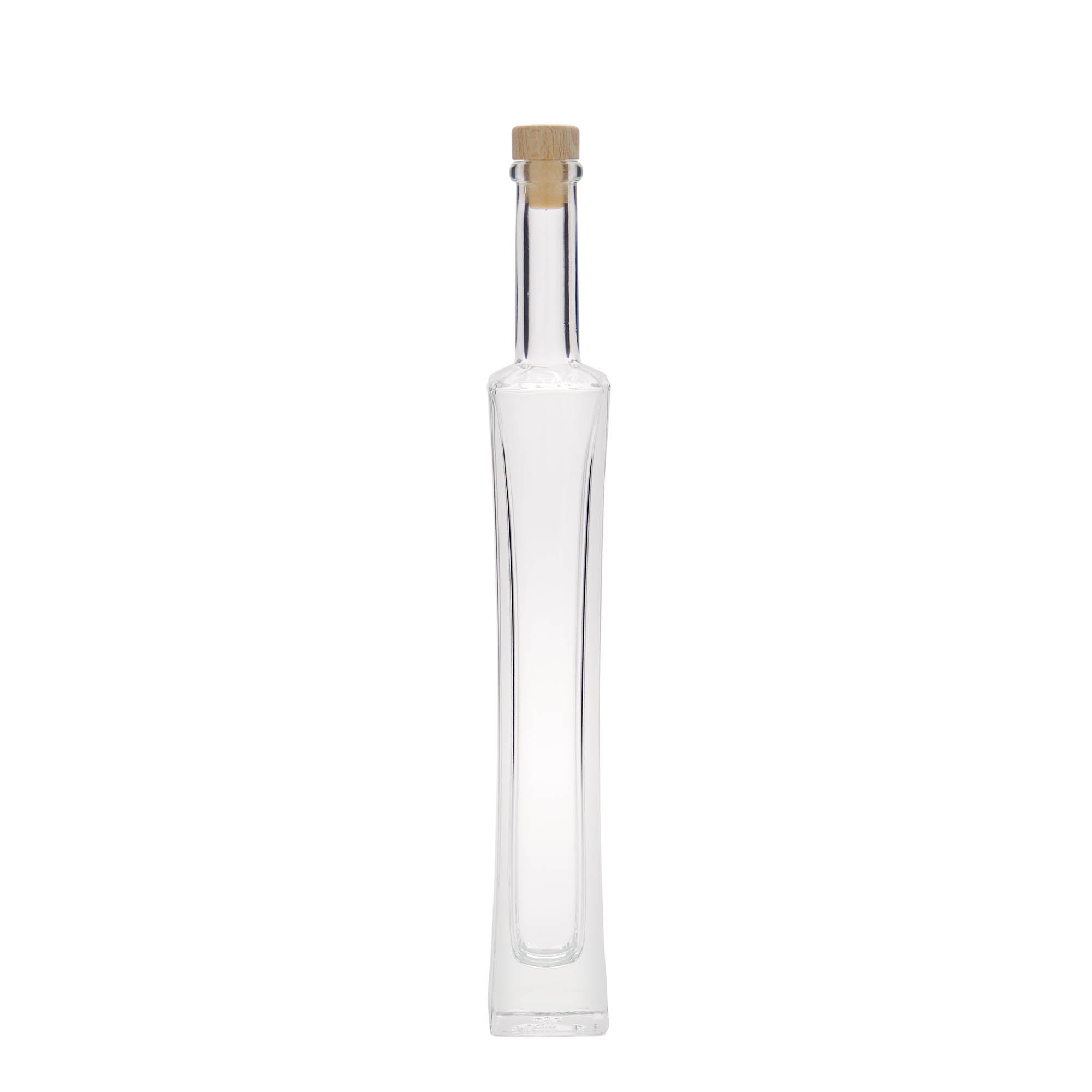 100 ml glass bottle 'Koko', square, opening: cork 100 ml glass bottle 'Koko', square, opening: cork