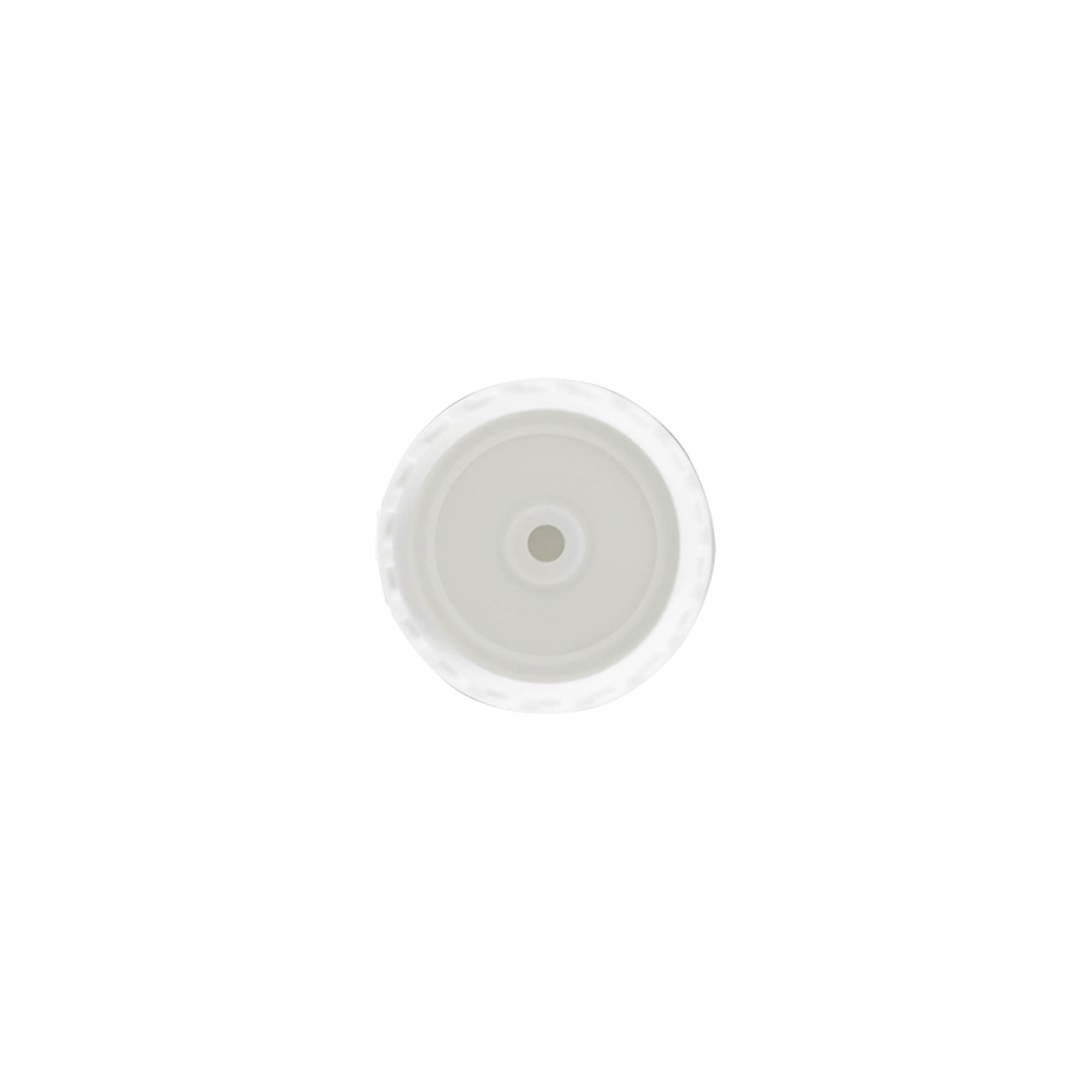 Screw cap with hinge, PP plastic, white, for opening: 24/410 Screw cap with hinge, PP plastic, white, for opening: 24/410