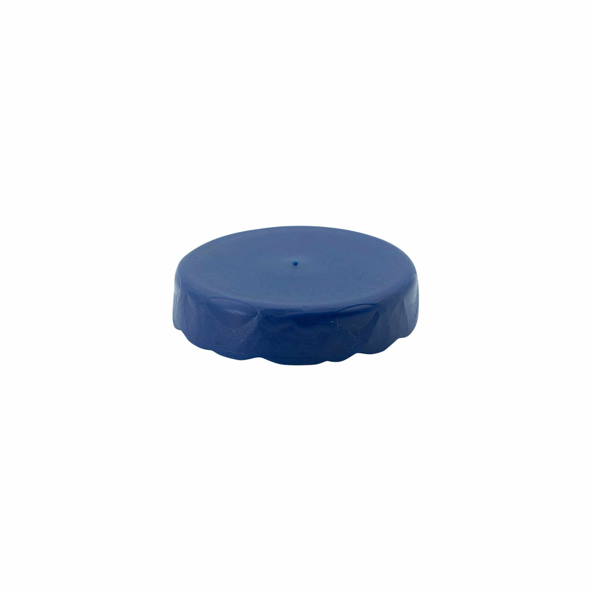 Slip lid for narrow-neck ceramic pot, HDPE plastic, blue