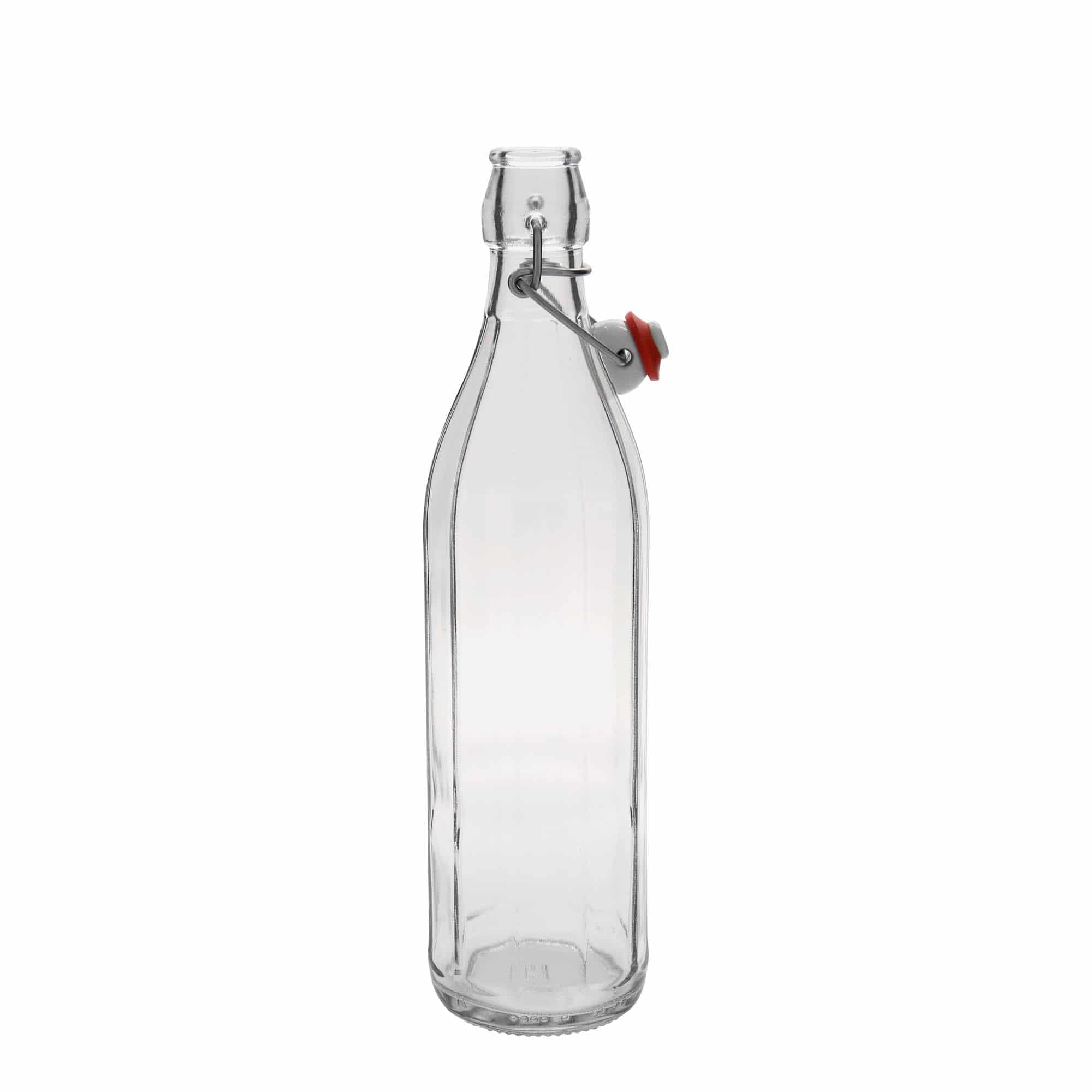 750 ml glass bottle ‘Bravo’, decagonal, opening: swing top closure