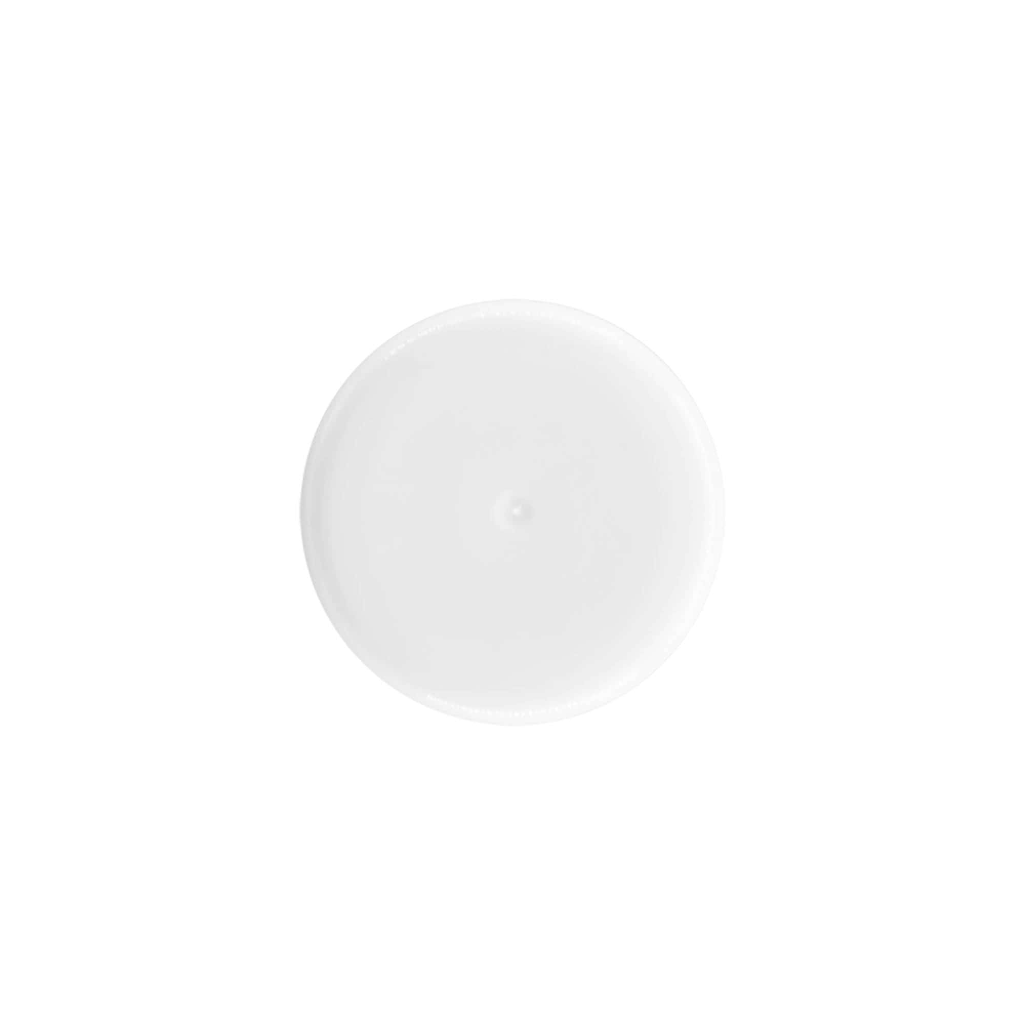 Cap for 50 ml roll-on bottle, PP plastic, white, for opening: screw cap