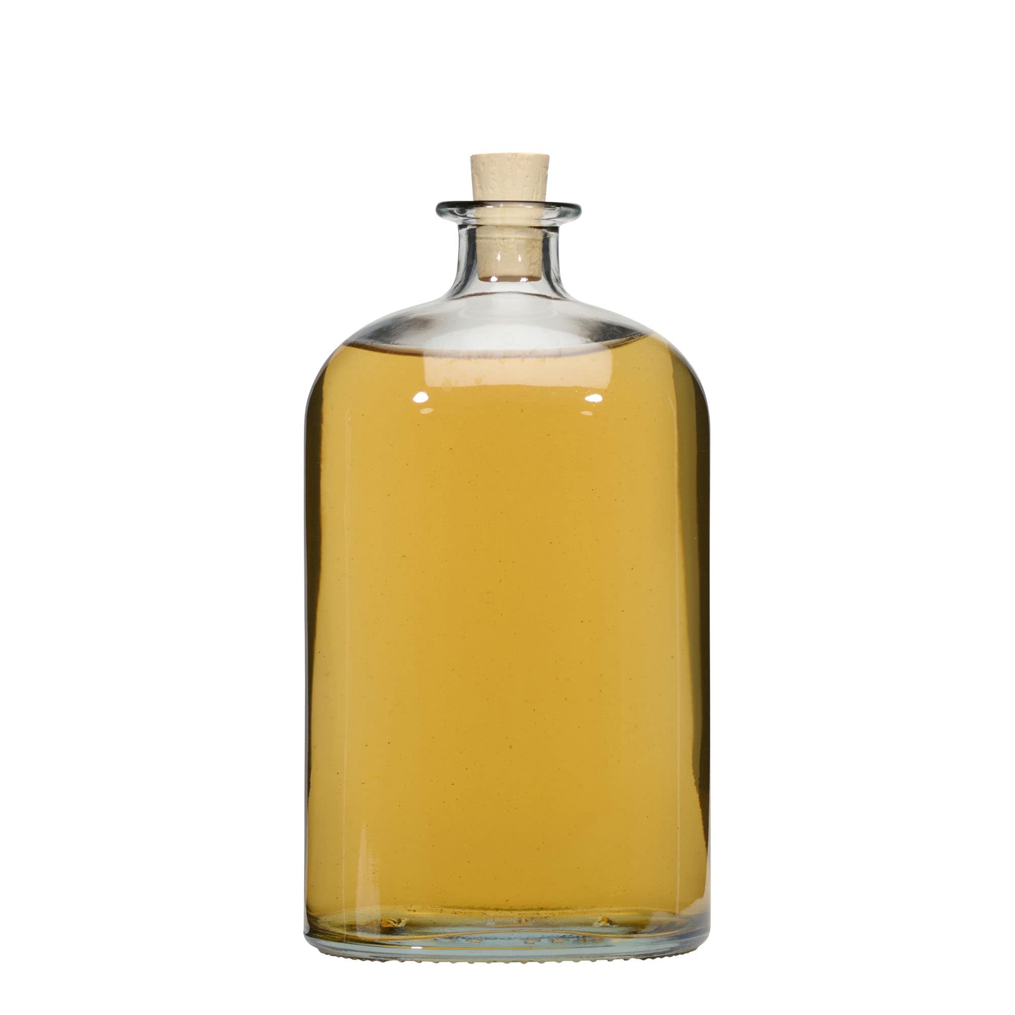 1,000 ml glass bottle 'Dundee', oval, opening: cork