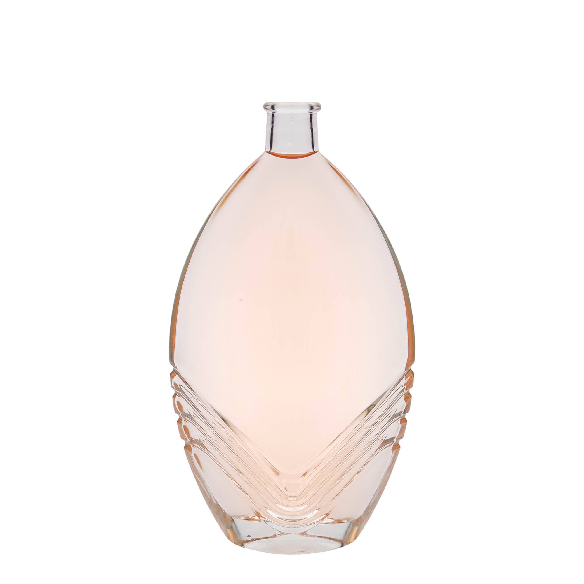 500 ml glass bottle 'Florence', oval, opening: cork