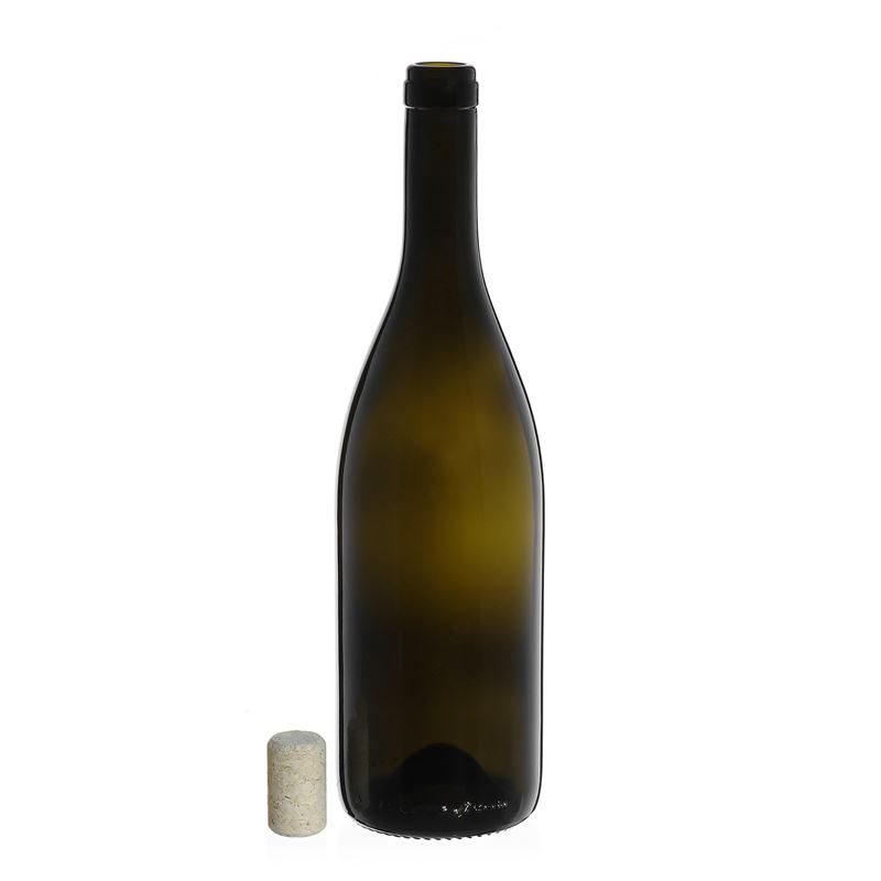 750 ml wine bottle ‘Tiffany’, antique green, neck: cork