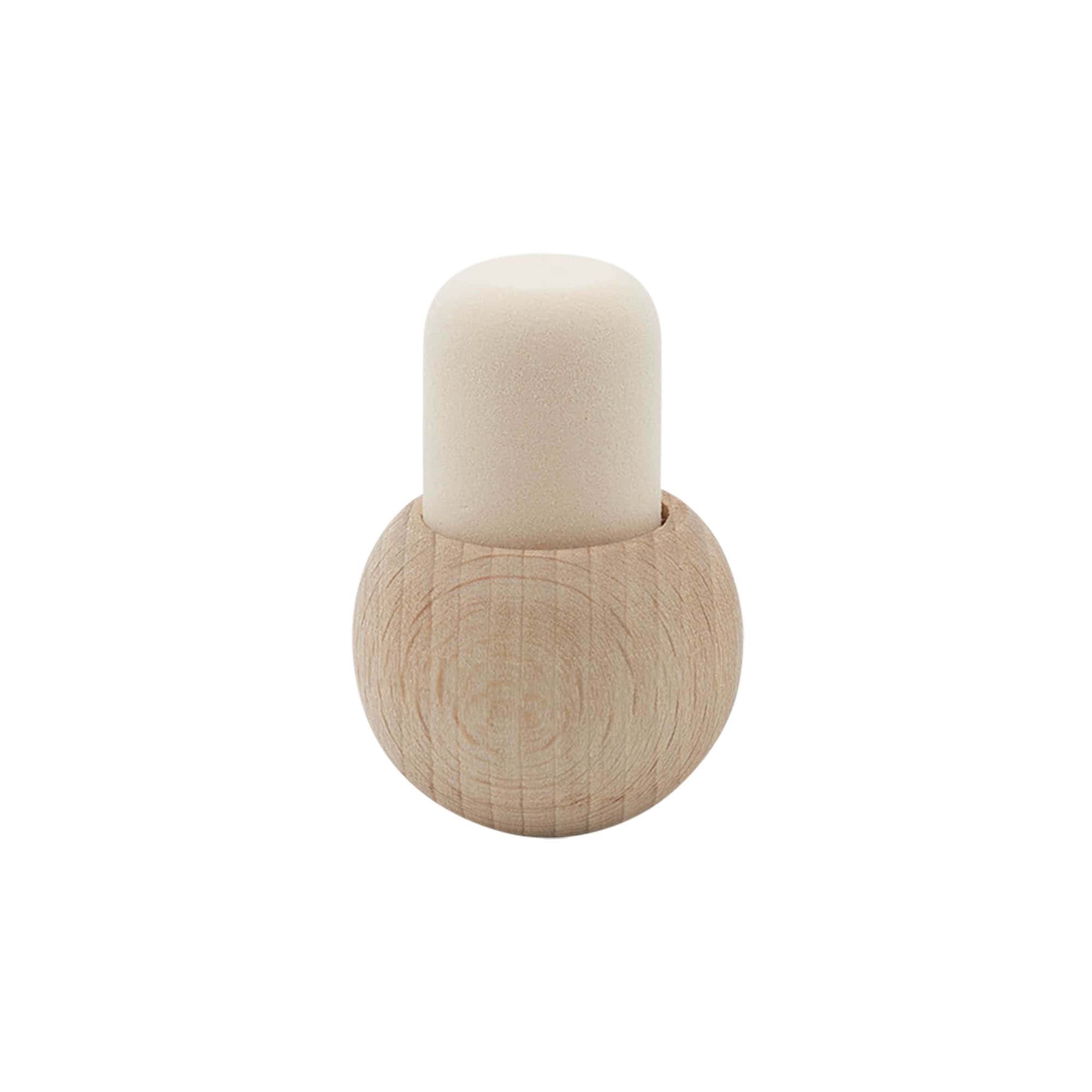 Handle cork 19 mm 'Ball', wood/plastic, for opening: cork