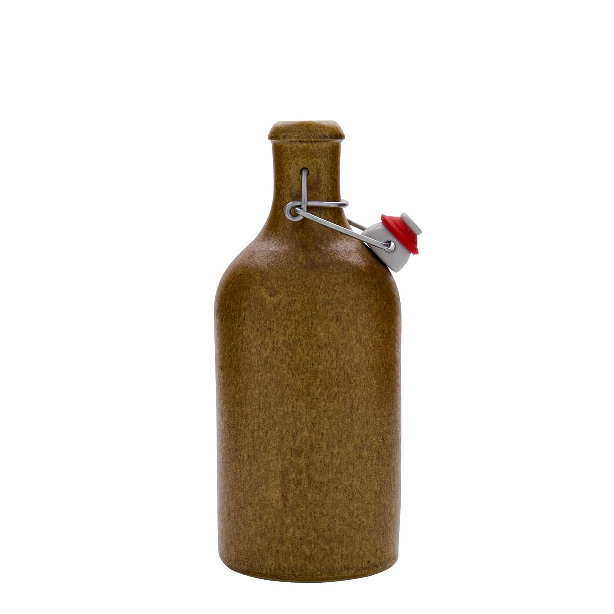 500 ml earthen jug, stoneware, brown crystal, closure: swing top