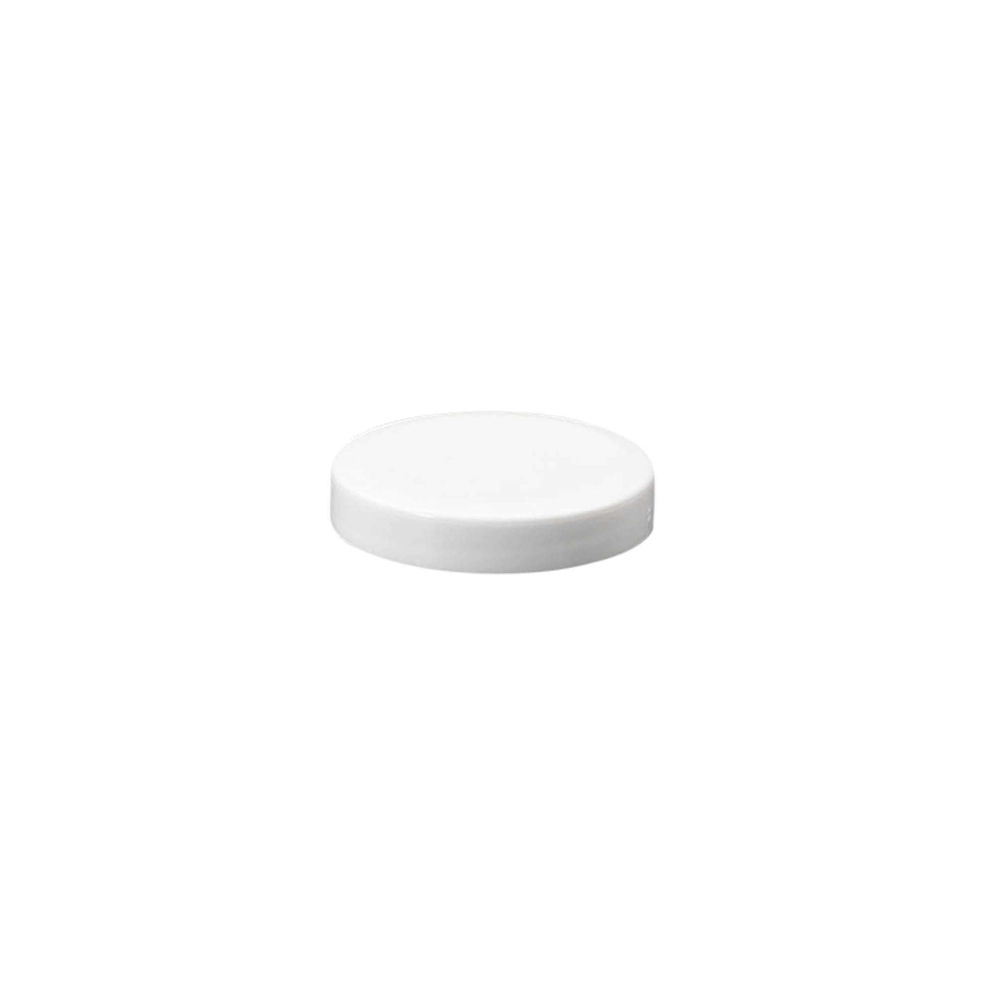 Screw cap 'White Line' 6ml, PP plastic, white Screw cap 'White Line' 6ml, PP plastic, white