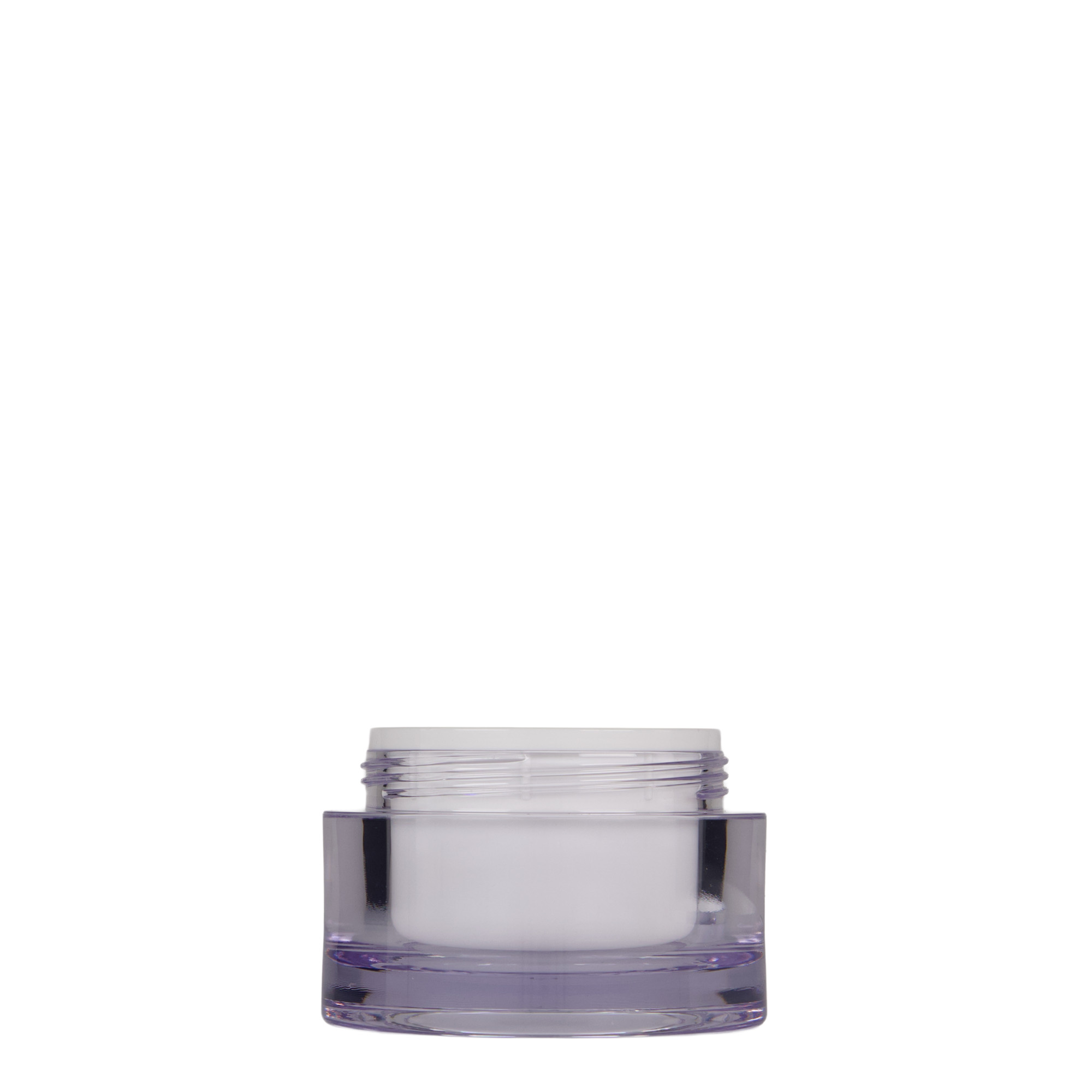 50 ml jar, SAN plastic, white, opening: screw cap 50 ml jar, SAN plastic, white, opening: screw cap