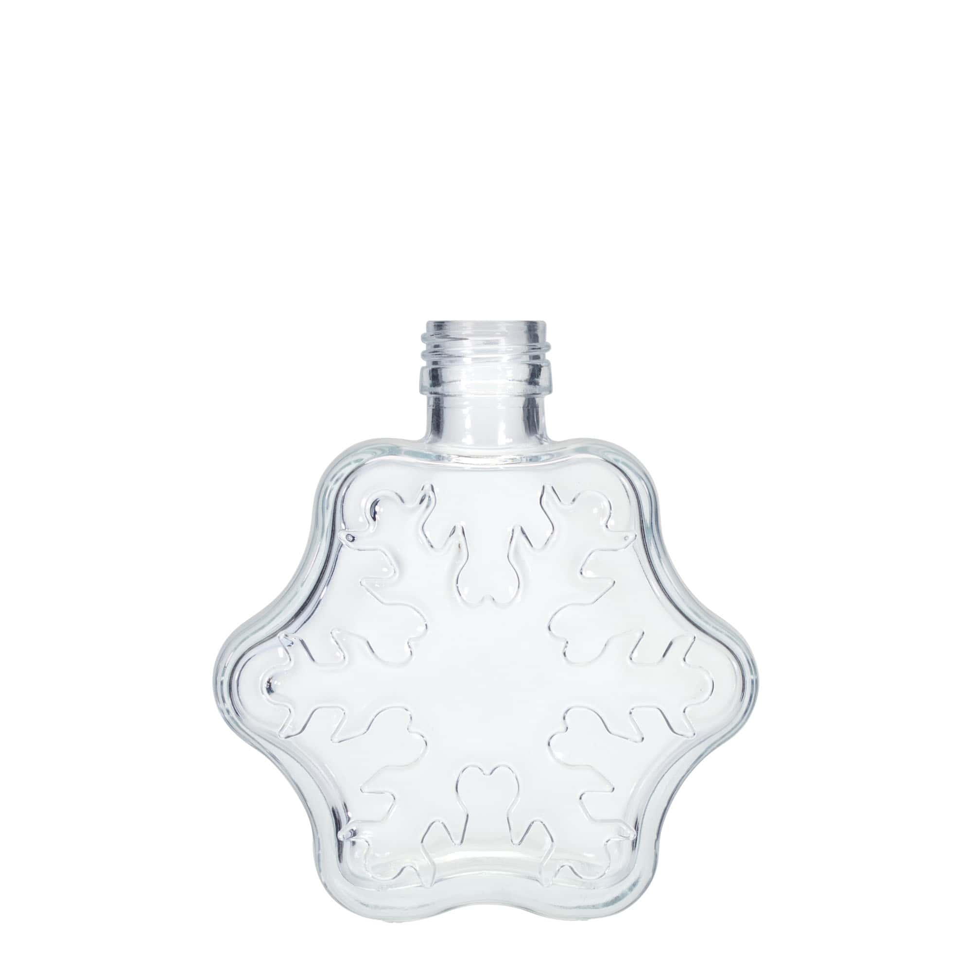 200 ml glass bottle 'Snowflake', opening: PP 28