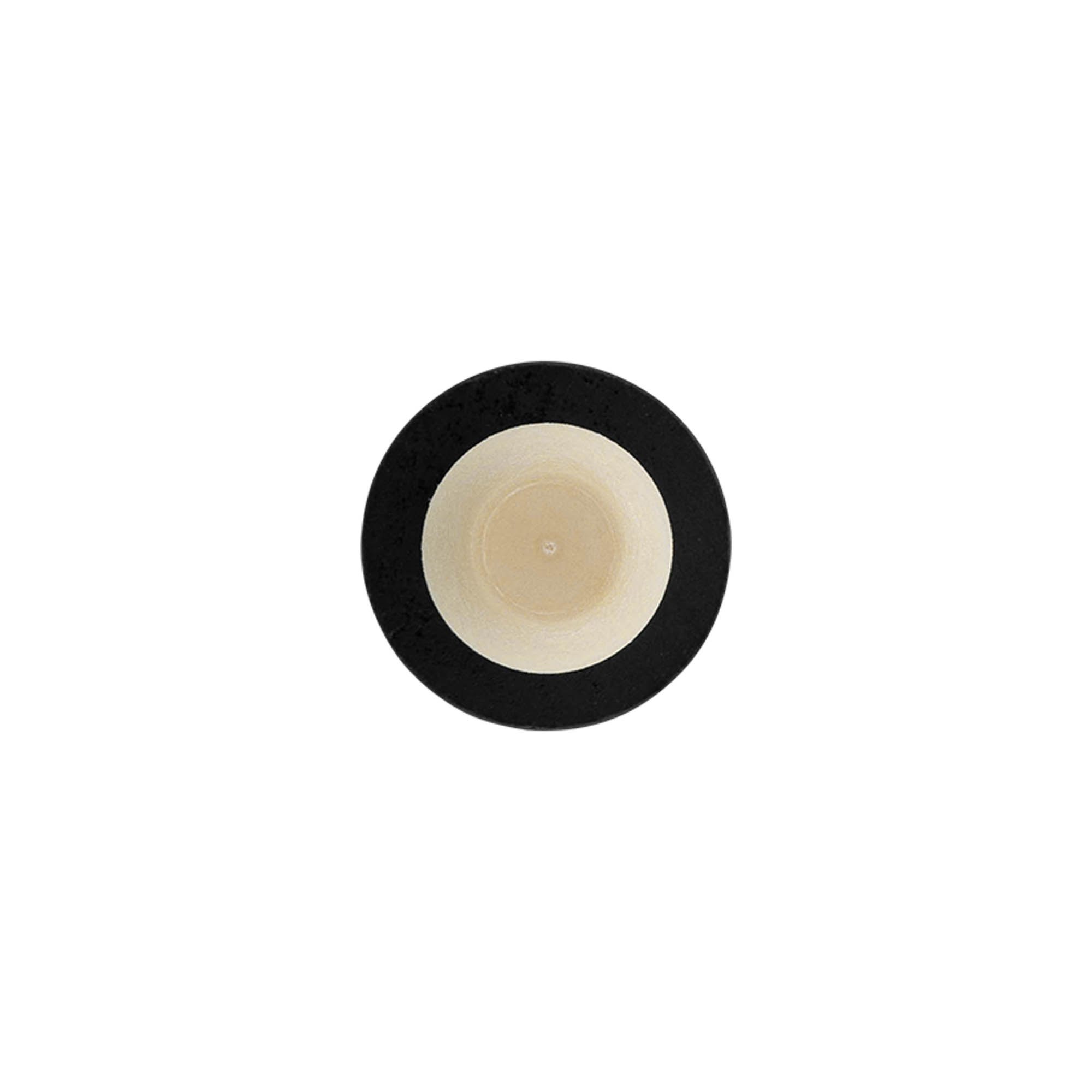Grip corks 19 mm, wood/plastic, black, for opening: cork