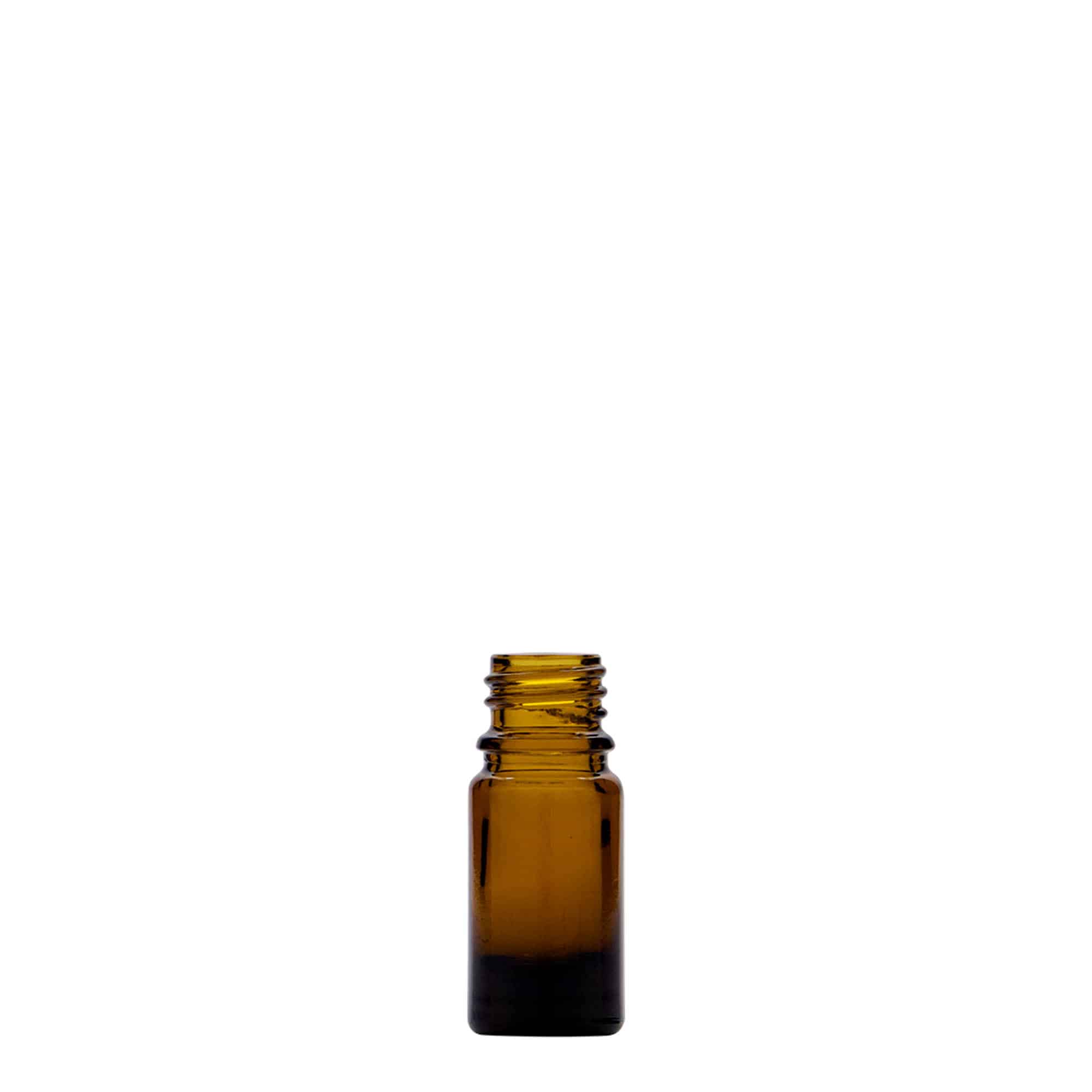 5 ml medicine bottle, glass, brown, opening: DIN 18