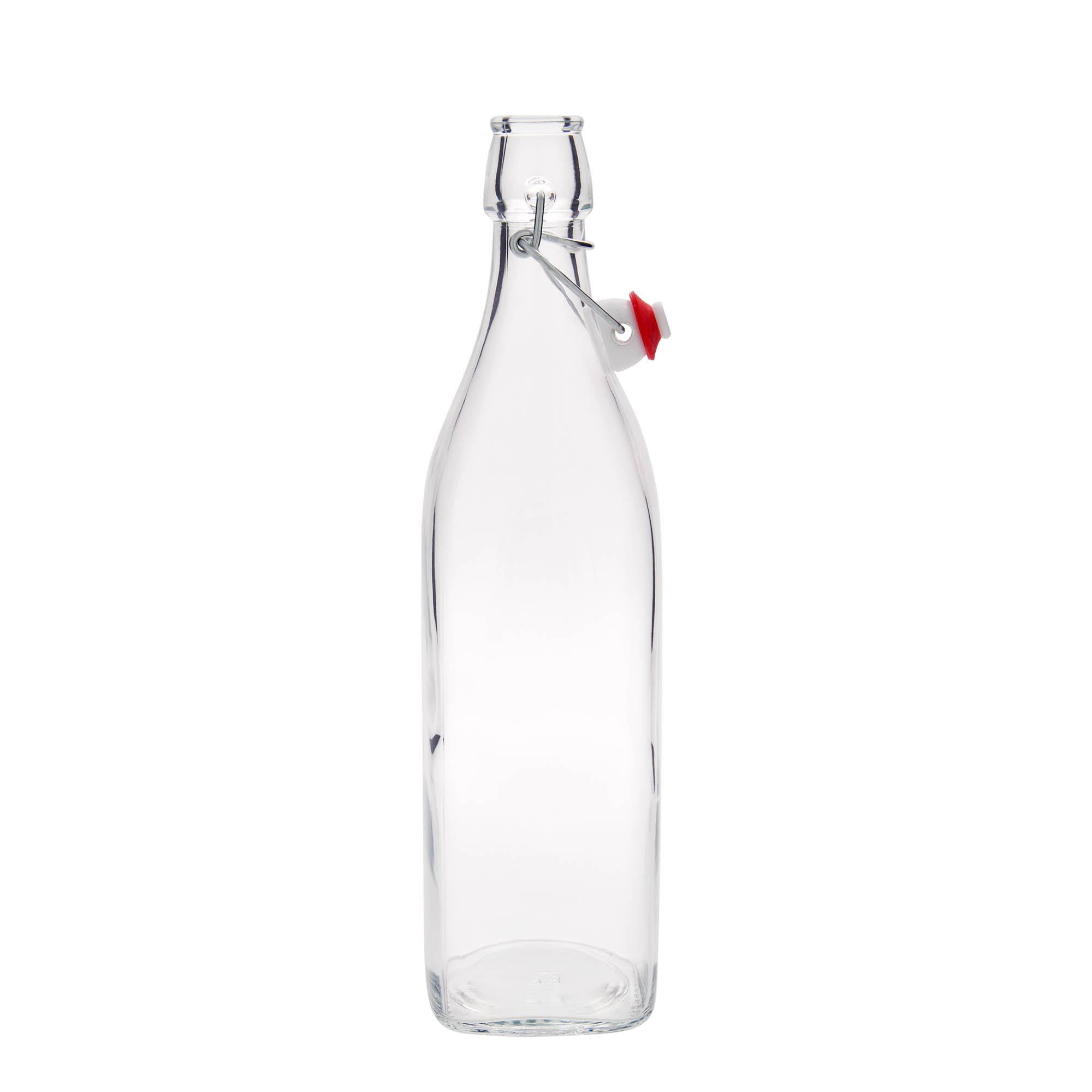 1,000 ml glass bottle 'Swing, square, opening: swing top closure