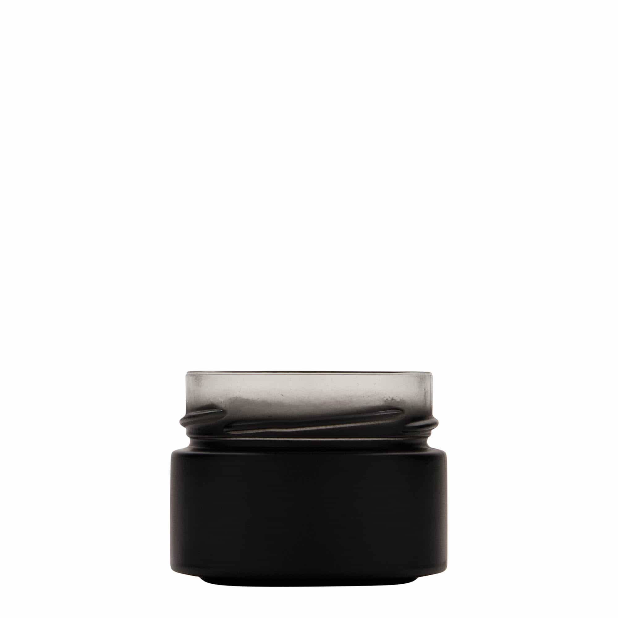 130 ml round glass 'Aurora', black, opening: Deep-Twist-Off (DTO 66)