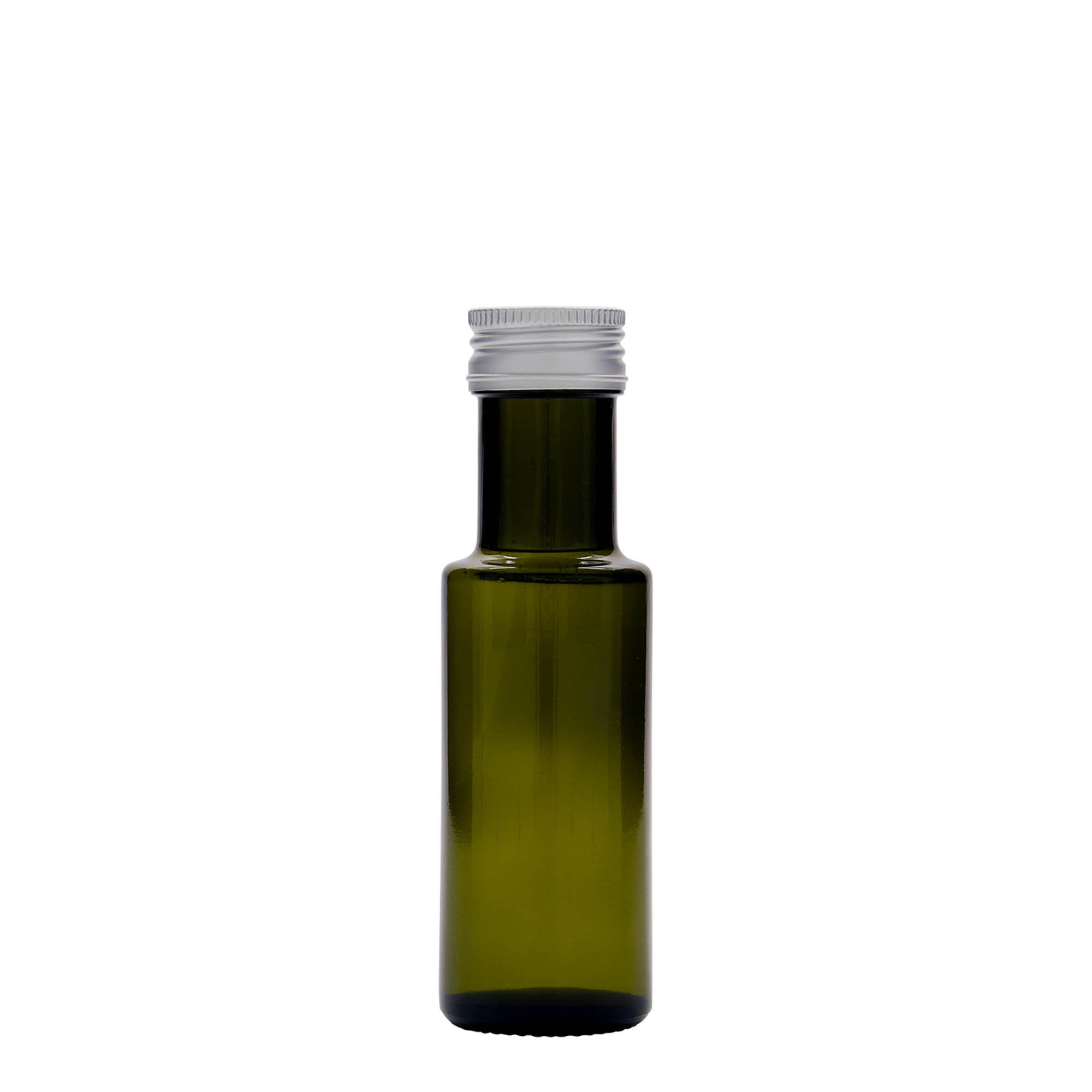 100 ml glass bottle 'Dorica', antique green, opening: PP 31.5