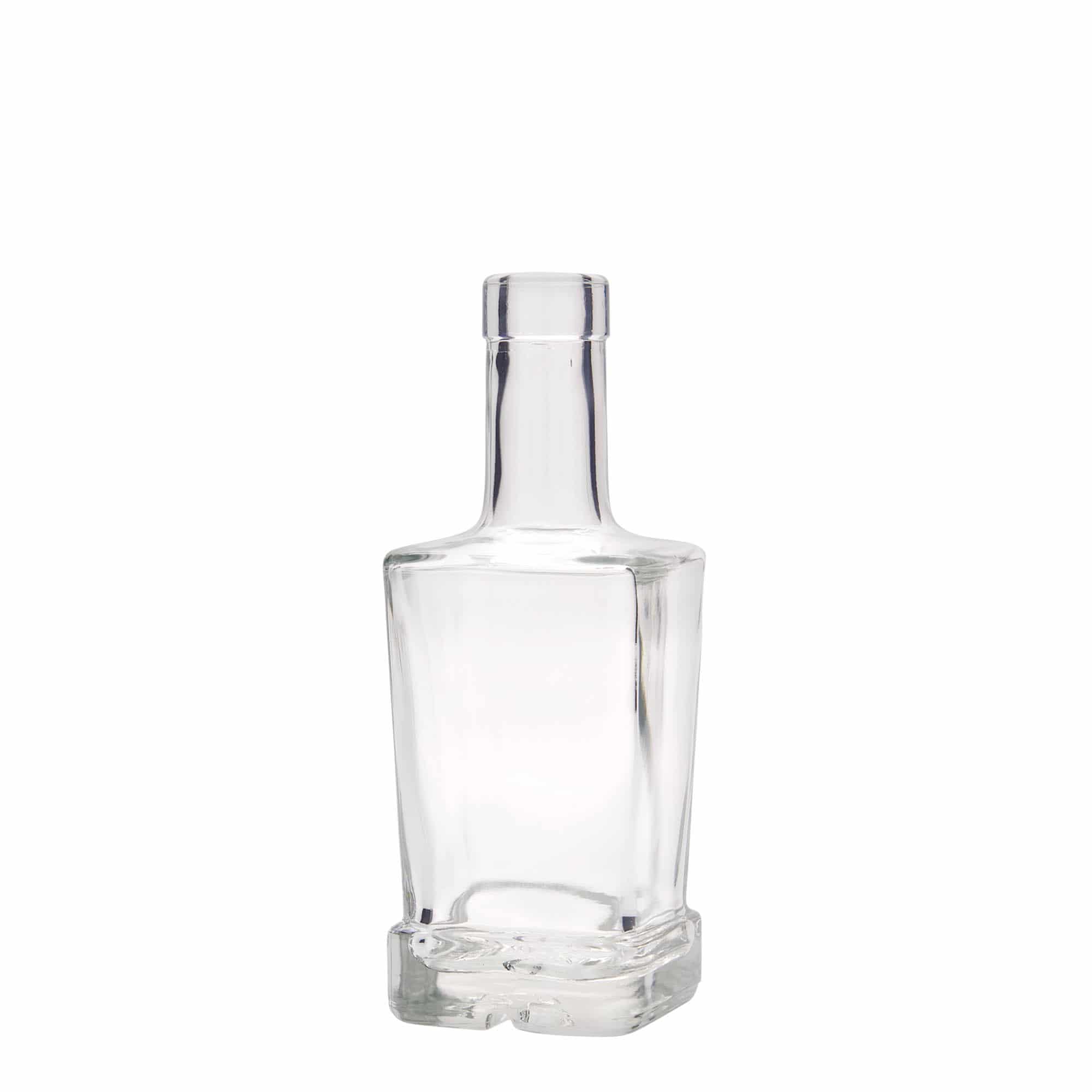 250 ml glass bottle 'Rene', square, opening: cork