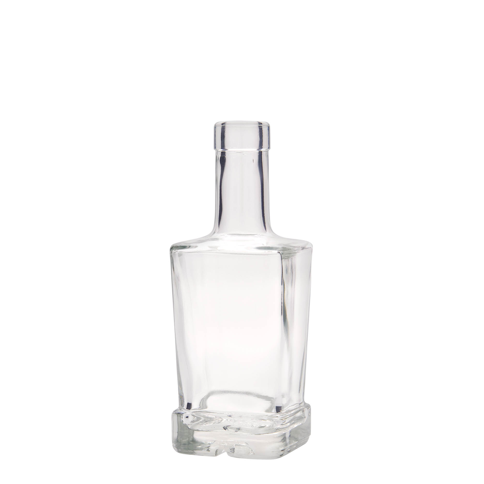 250 ml glass bottle 'Rene', square, opening: cork 250 ml glass bottle 'Rene', square, opening: cork
