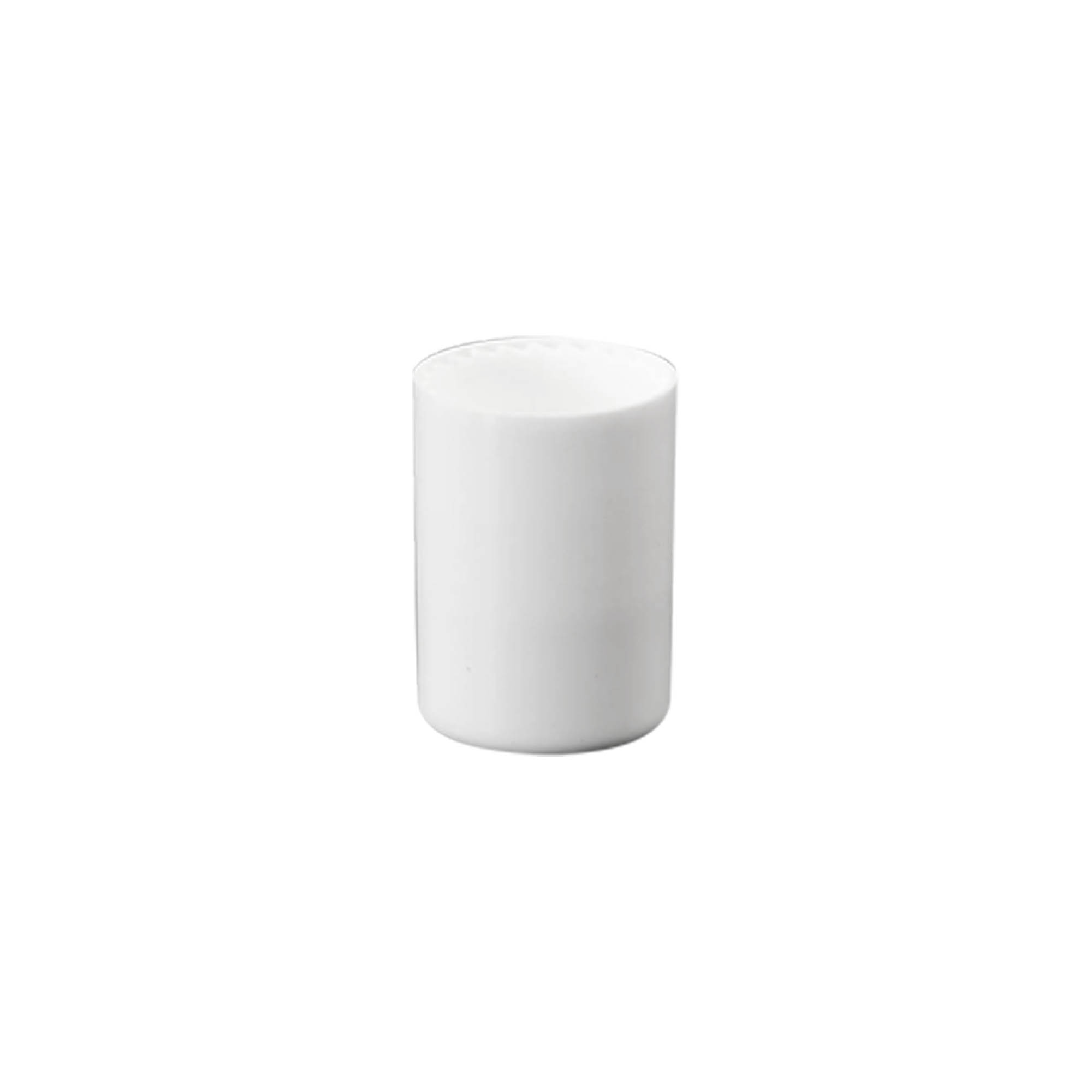 Cap for 10 ml roll-on bottle, PP plastic, white, for opening: screw cap Cap for 10 ml roll-on bottle, PP plastic, white, for opening: screw cap