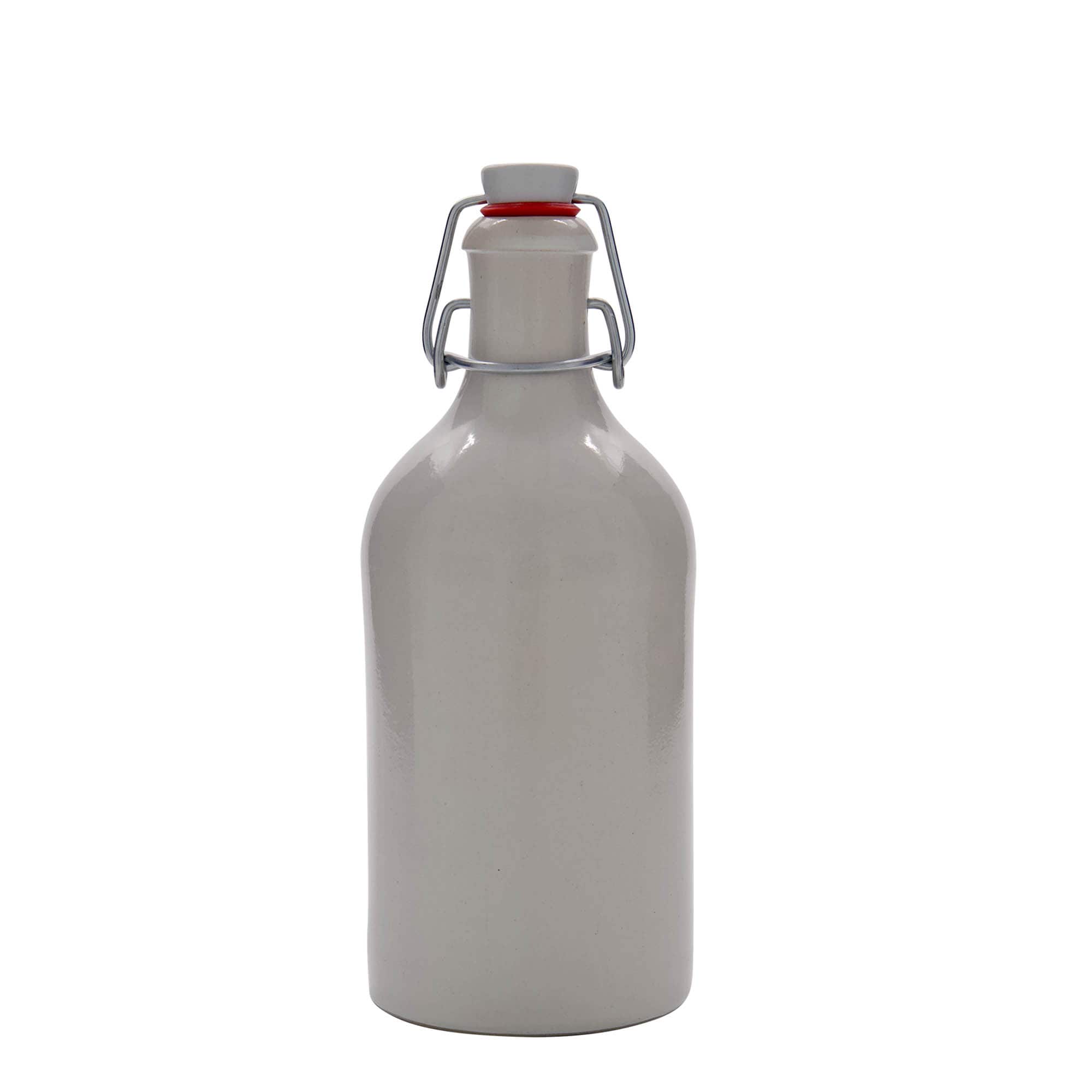 500 ml clay jug, stoneware, white, opening: swing top closure