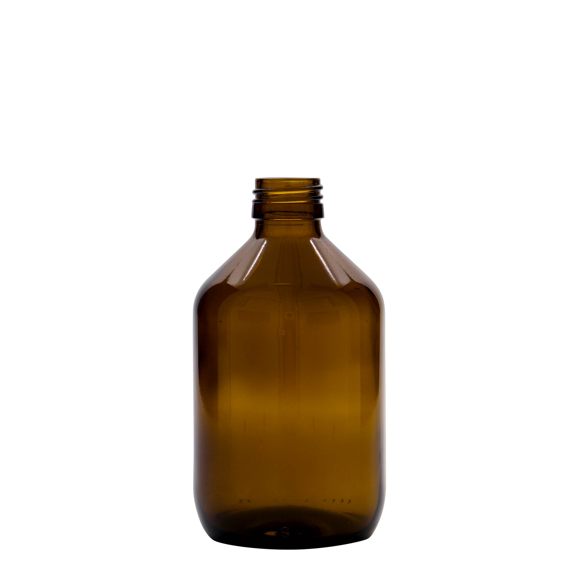 300 ml medical bottle, brown, glass, opening: PP 28