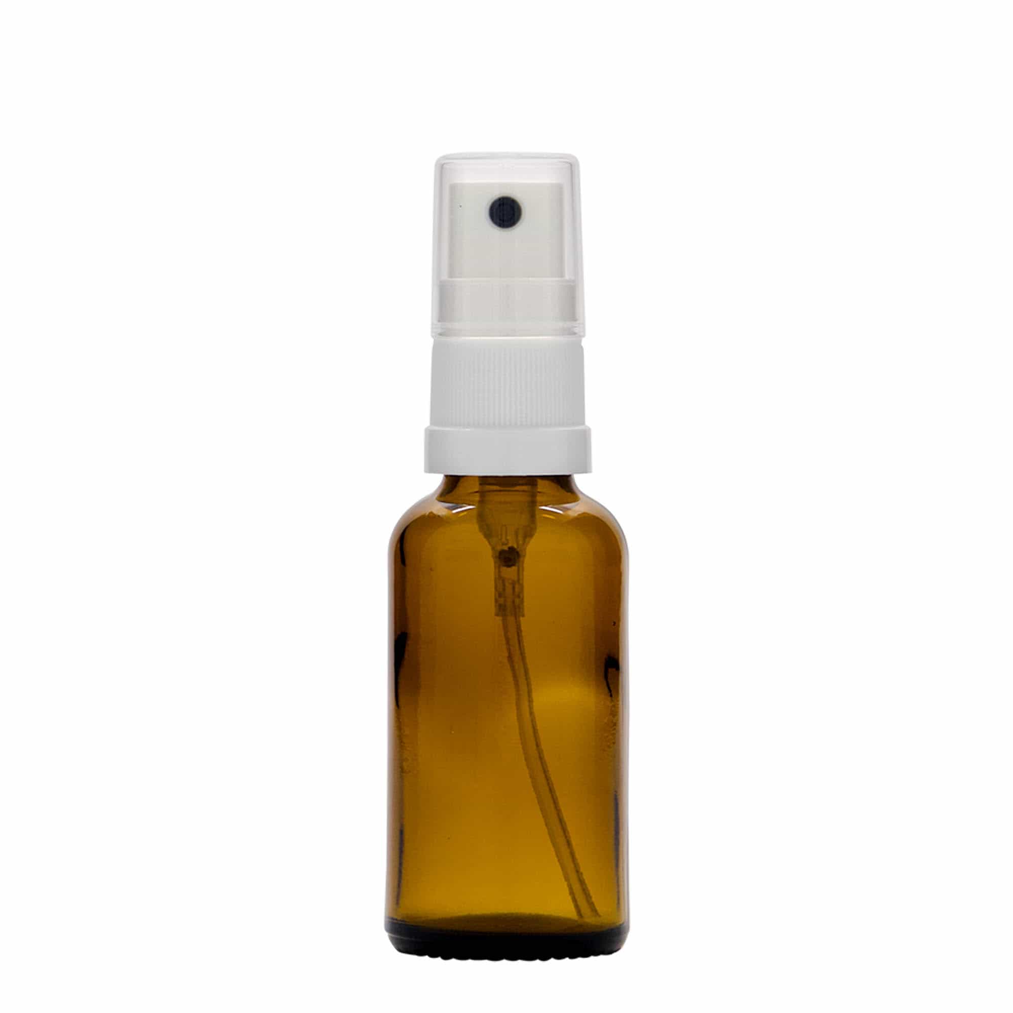 30 ml spray bottle medicine, glass, brown, opening: DIN 18