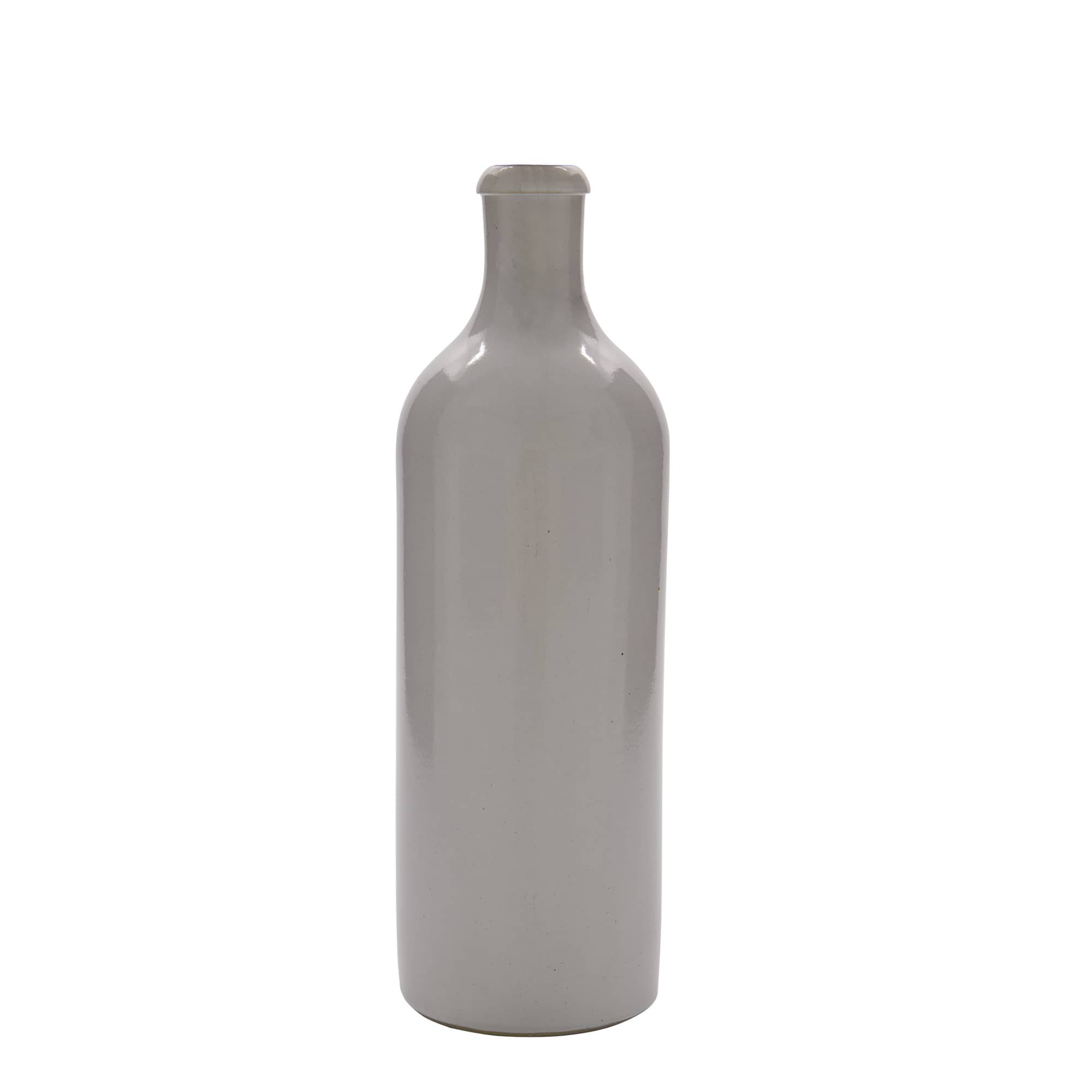 750 ml earthenware jug, stoneware, white, mouth: swing top closure