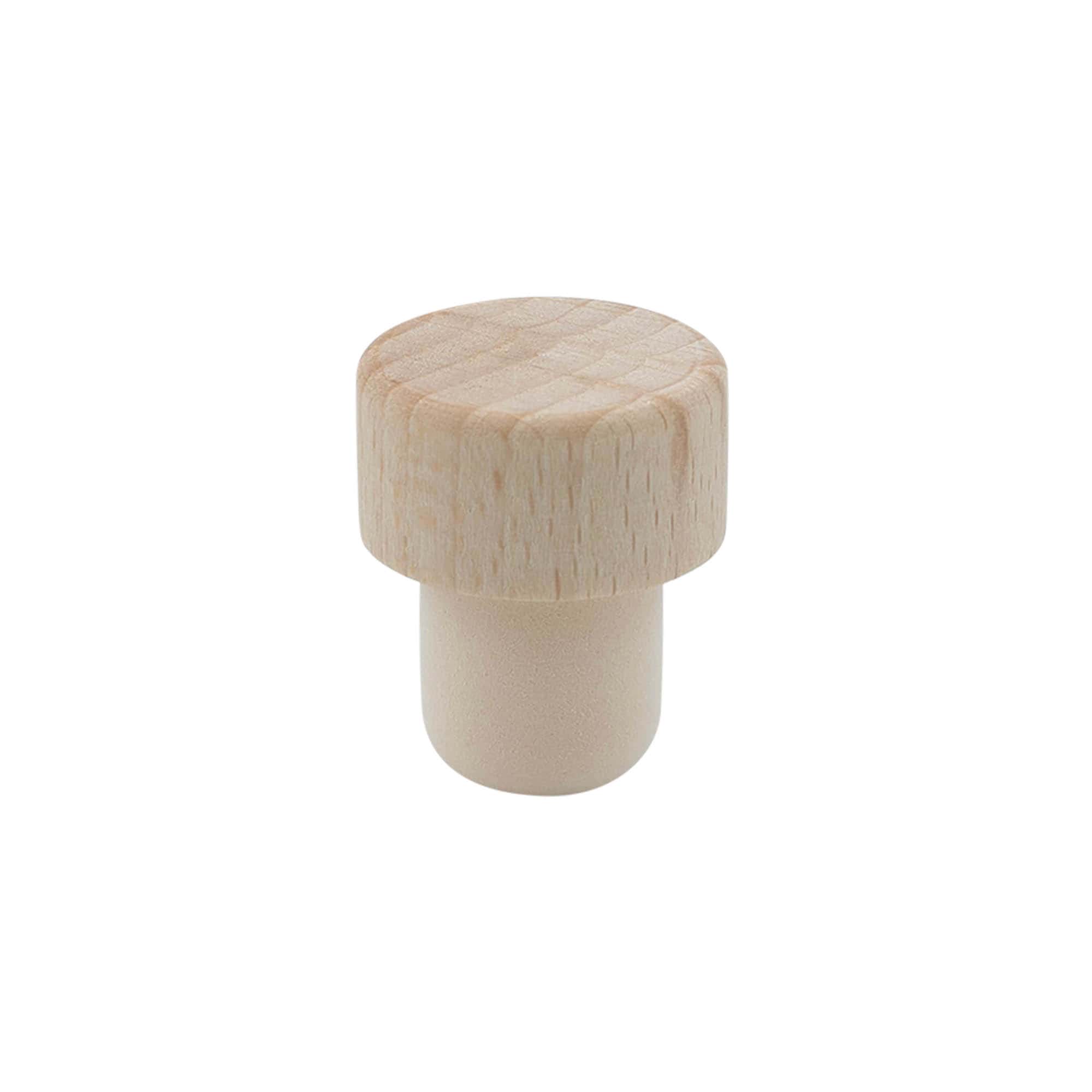 Handle corks 19 mm, wood/plastic, for opening: cork