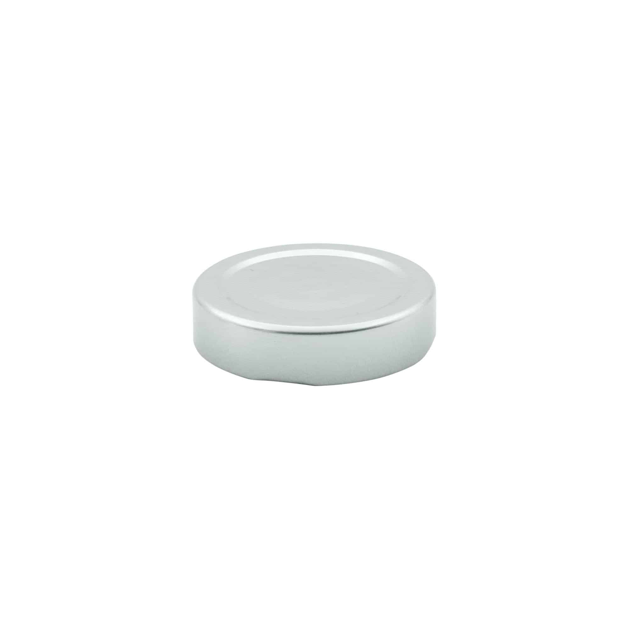 Deep twist-off cap, tinplate, silver, for opening: Deep-TO 58