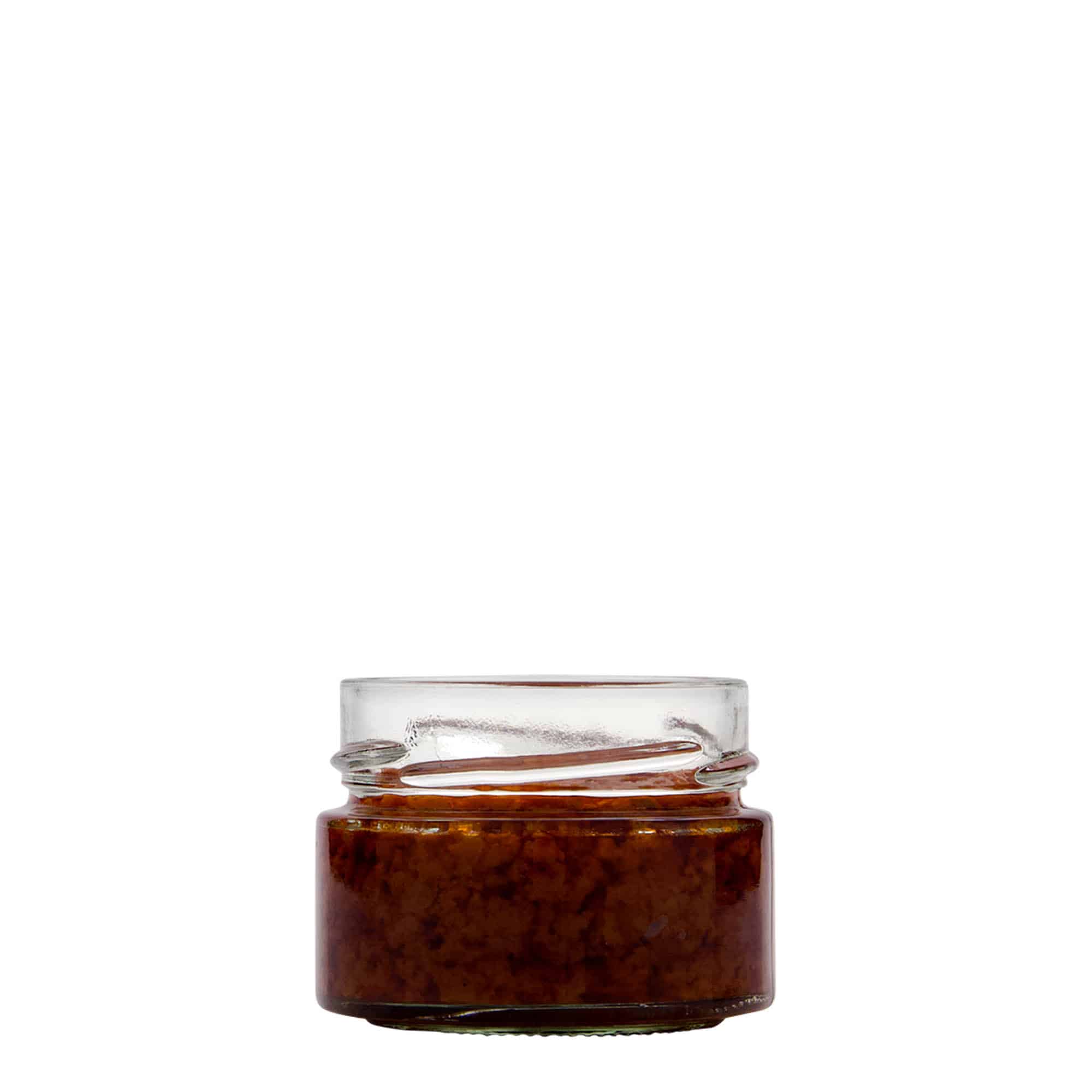 130 ml round glass 'Aurora', opening: Deep-Twist-Off (DTO 66)