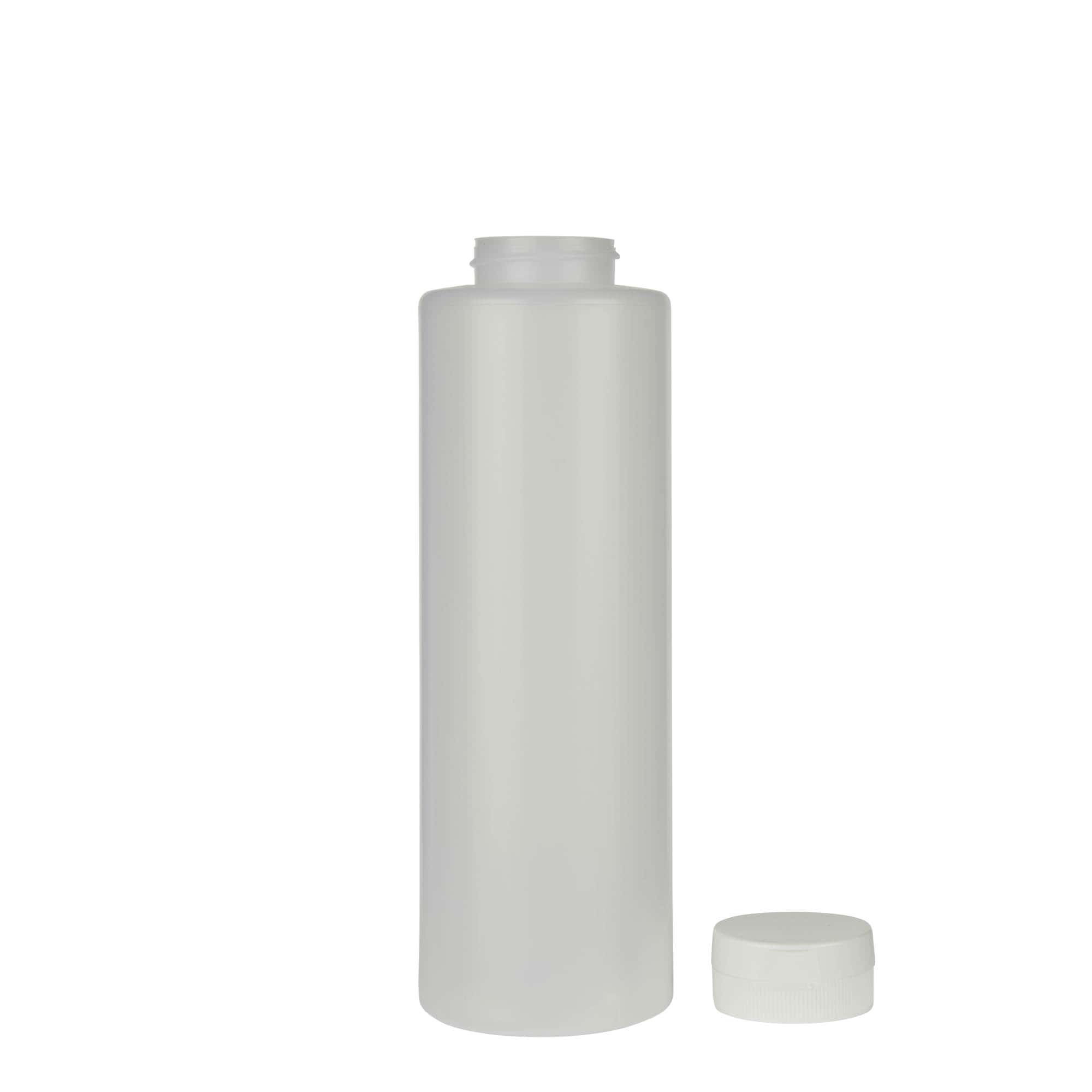 500 ml sauce bottle, LDPE plastic, natural, opening: 38/400