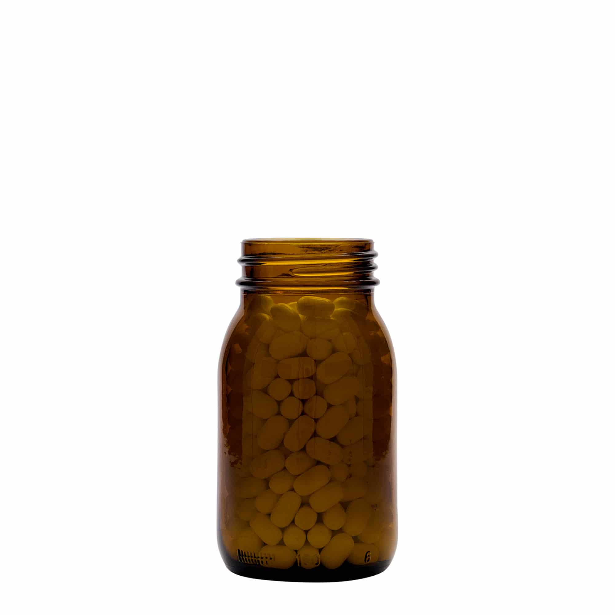 150 ml wide-neck jar, brown, opening: DIN 45 150 ml wide-neck jar, brown, opening: DIN 45