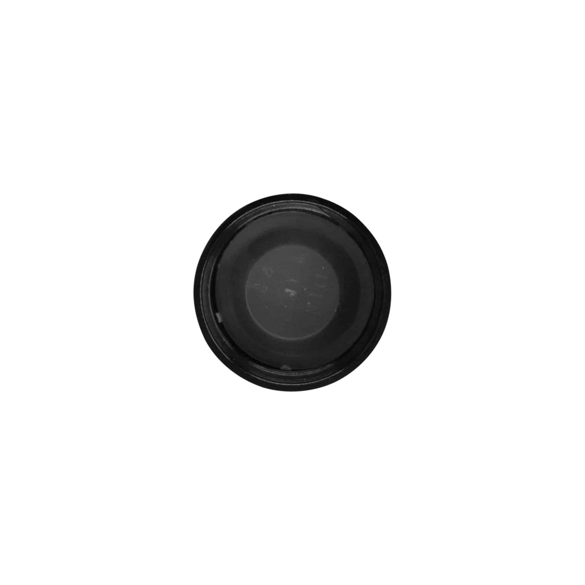 Screw cap, HPM plastic, black, for opening: DIN 25 Screw cap, HPM plastic, black, for opening: DIN 25