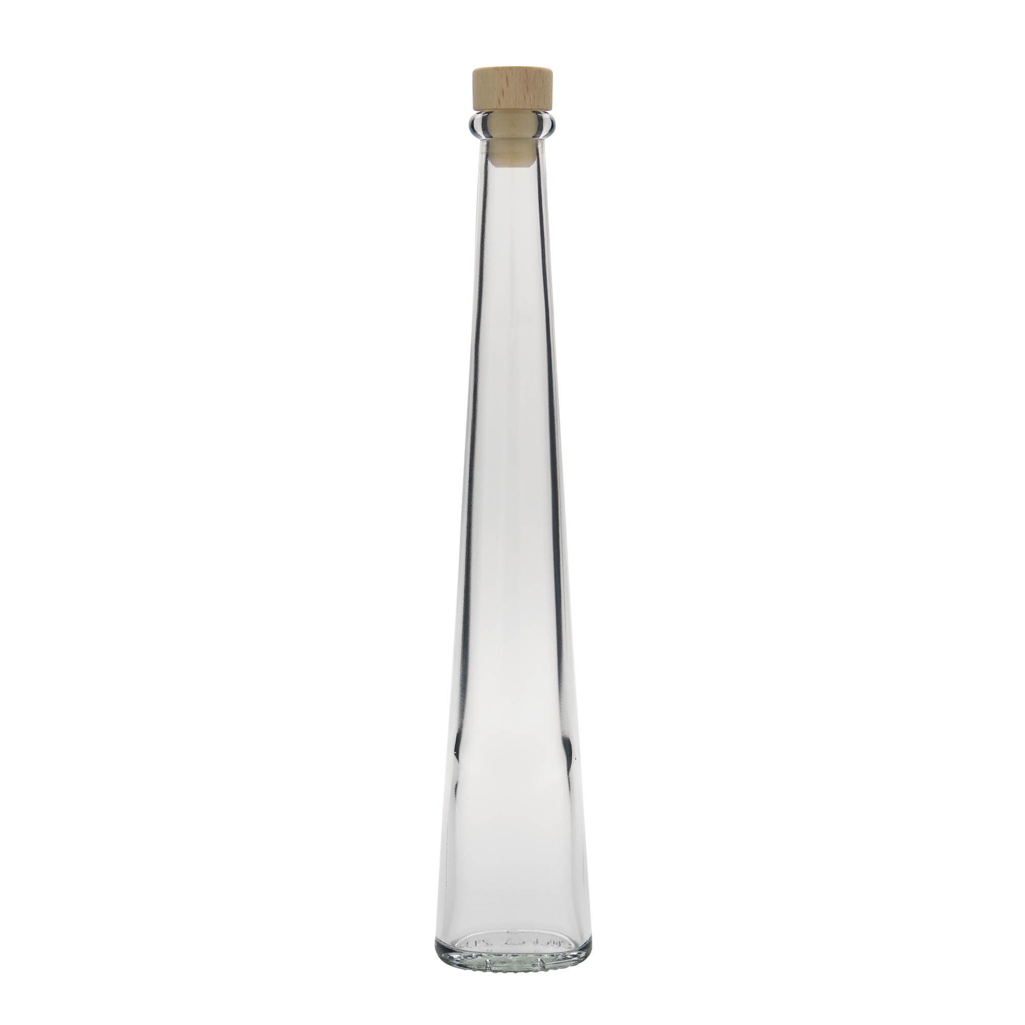 200 ml glass bottle ‘Dama Ovale’, oval, opening: cork