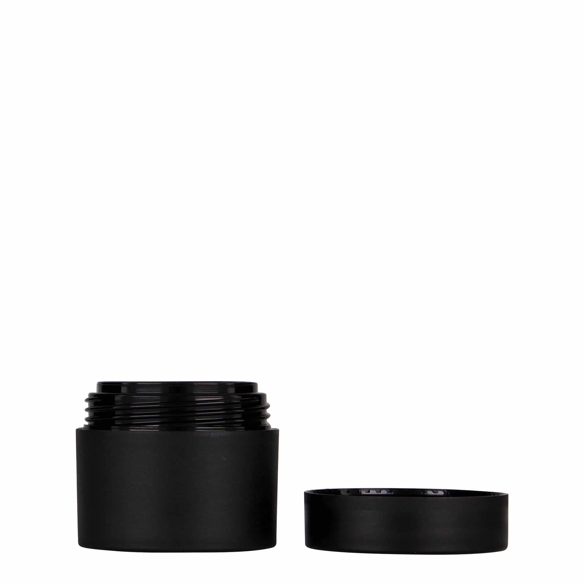 30 ml plastic jar 'Antonella', PP, black, closure: screw cap
