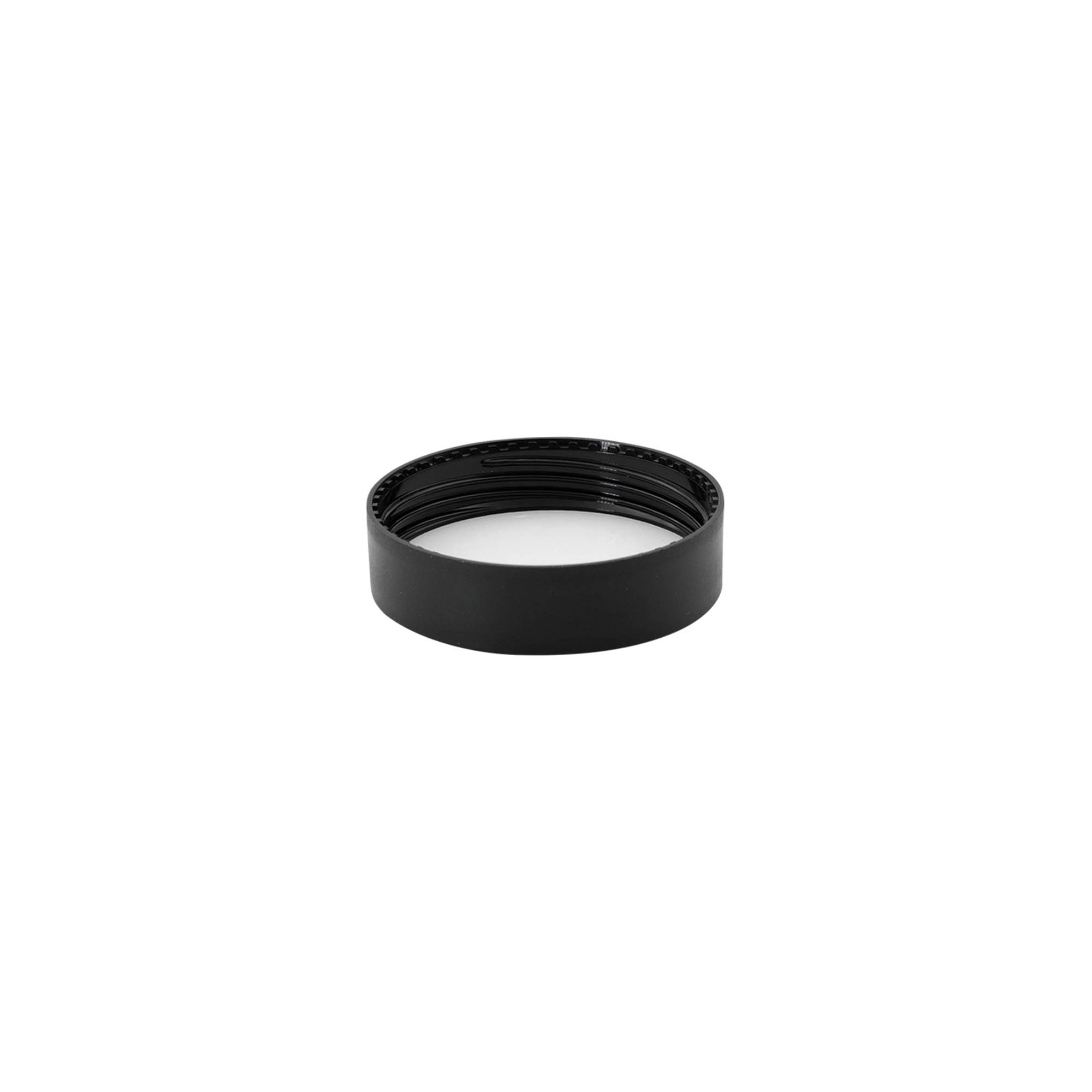 Screw cap for 30 ml 'Antonella', PP plastic, black Screw cap for 30 ml 'Antonella', PP plastic, black