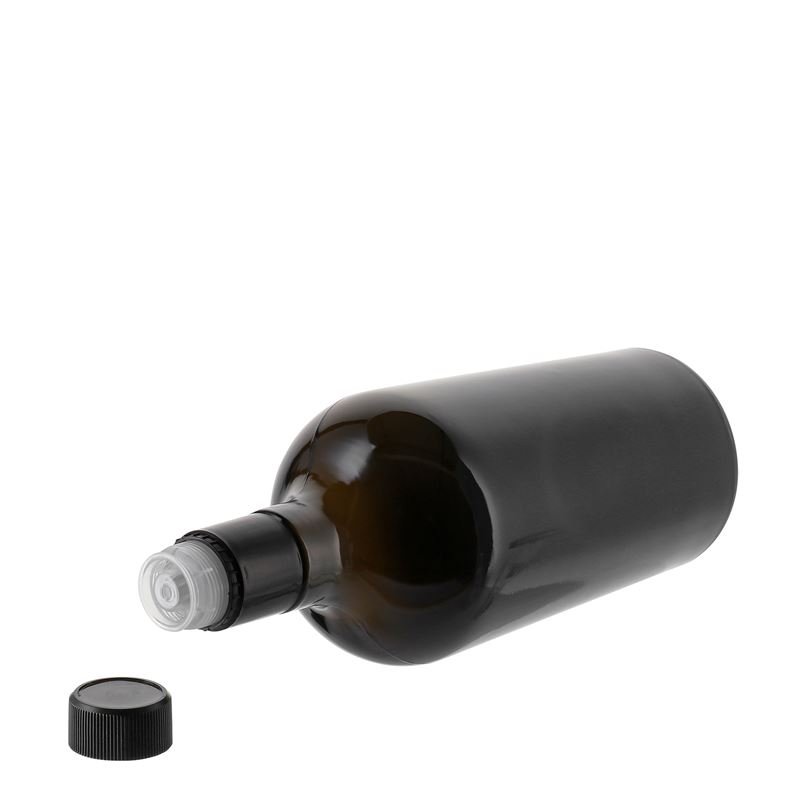 750 ml vinegar/oil bottle 'Oleum', glass, antique green, mouth: DOP 750 ml vinegar/oil bottle 'Oleum', glass, antique green, mouth: DOP