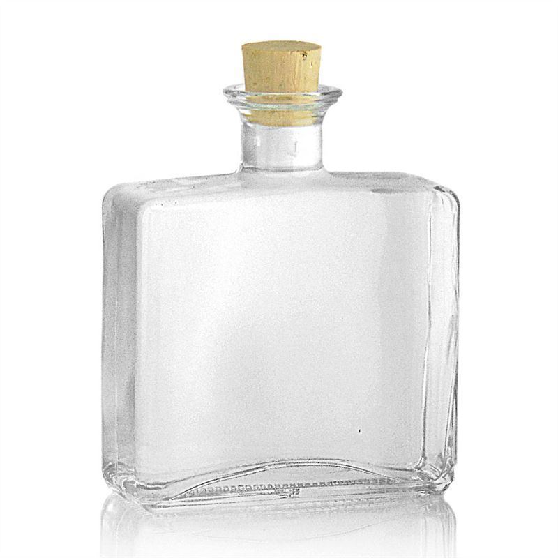 500 ml glass bottle 'Julia', rectangular, opening: cork