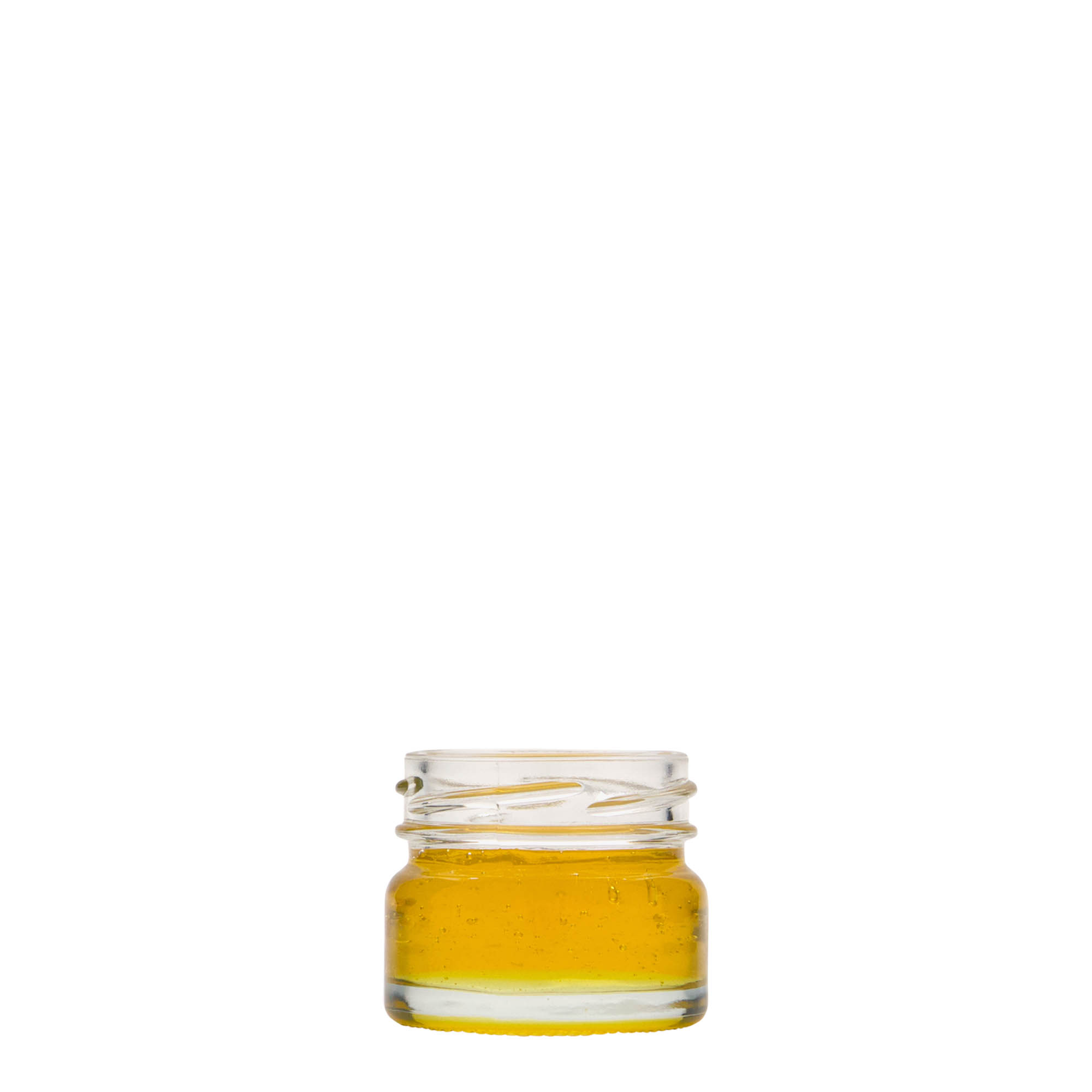 30 ml flat round glass, opening: Twist-Off (TO 43) 30 ml flat round glass, opening: Twist-Off (TO 43)