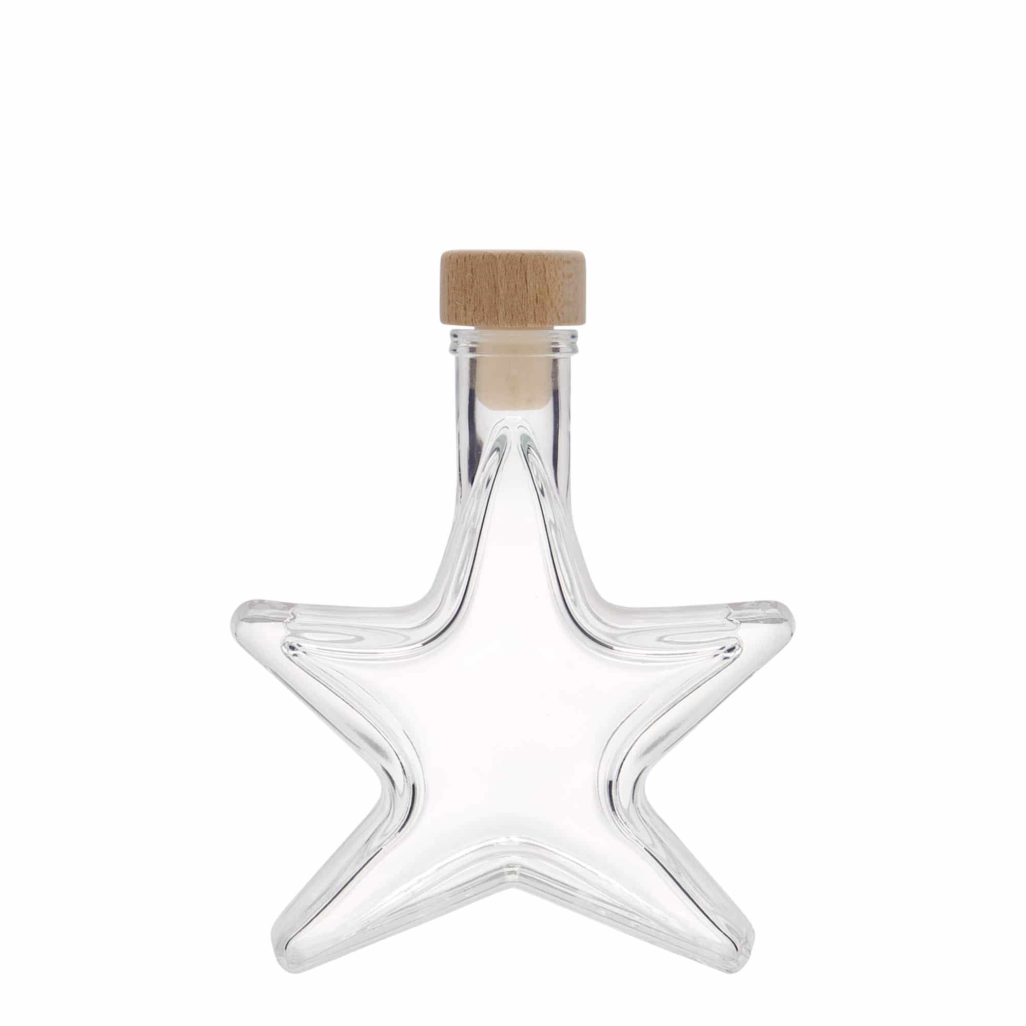 100 ml glass bottle 'Star', opening: cork