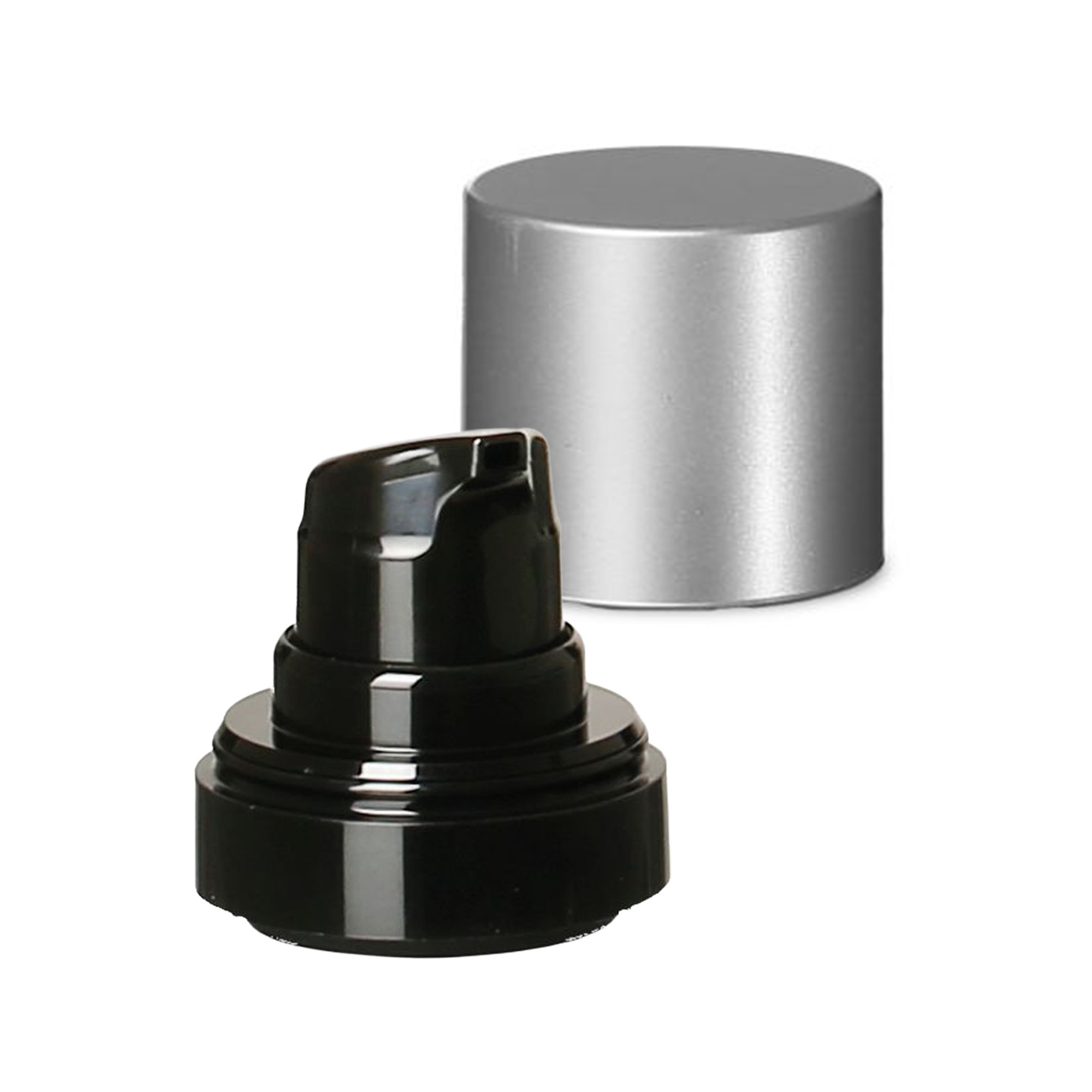 Airless dispenser pump head 'Micro', PP plastic, black