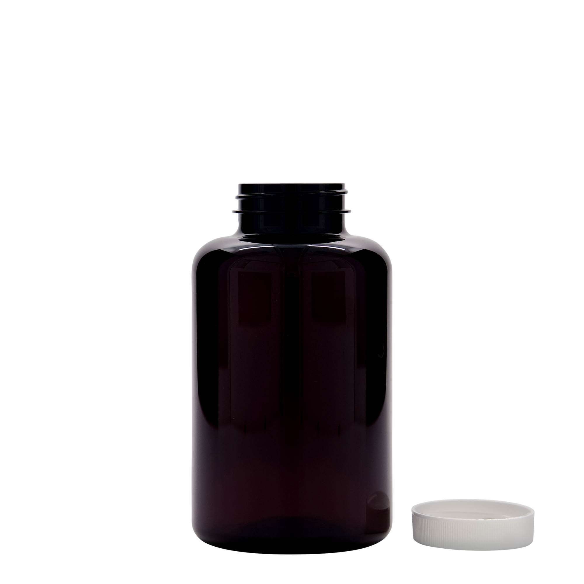 500 ml PET container, plastic, brown, opening: 45/400