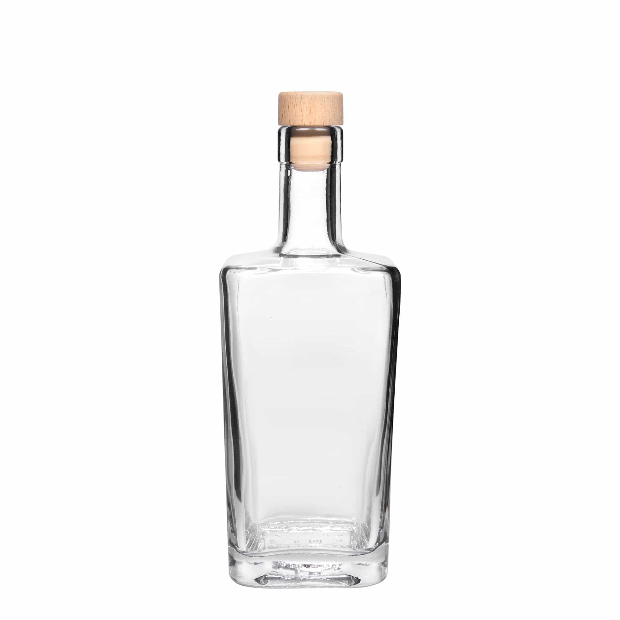 500 ml glass bottle 'Noel', square, opening: cork