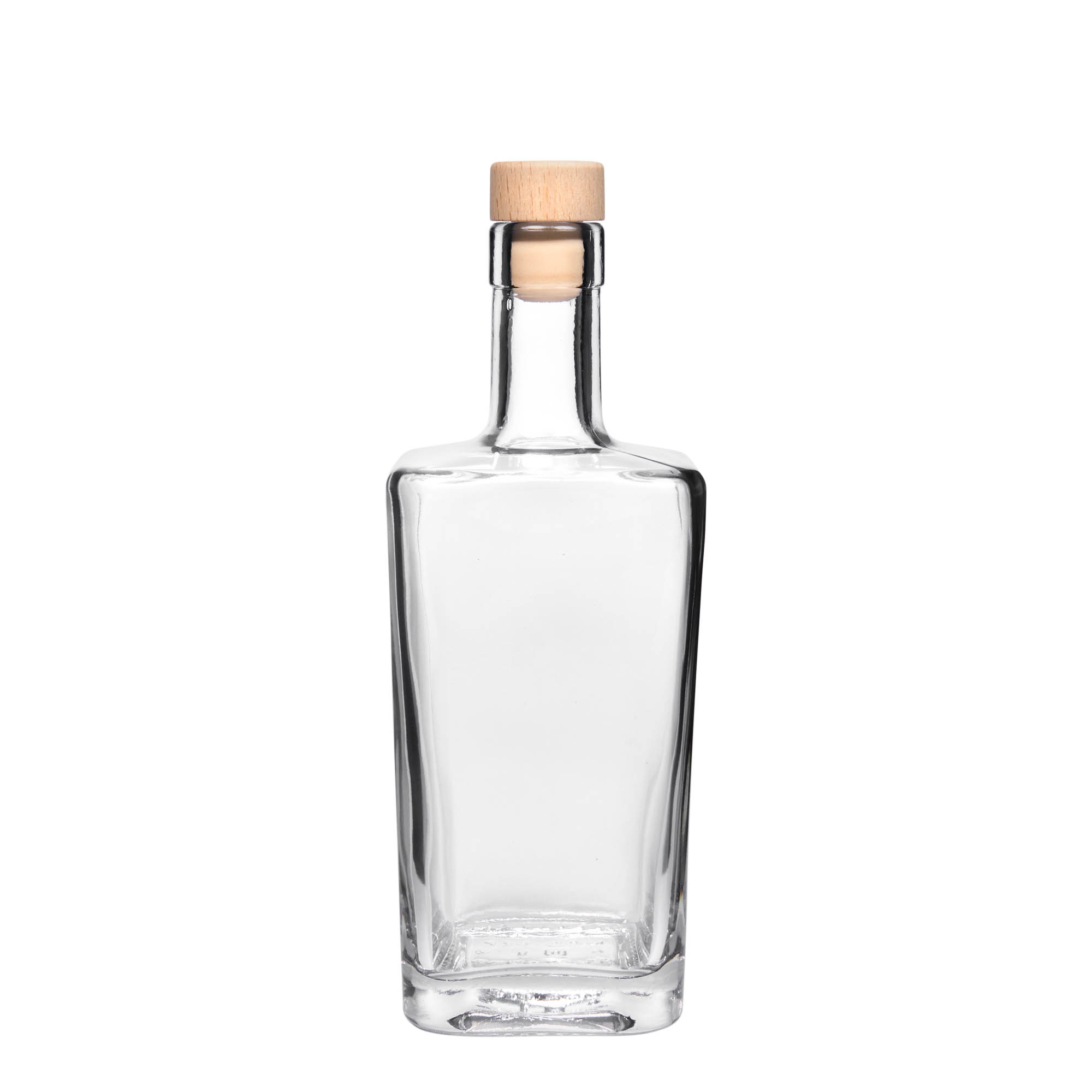 500 ml glass bottle 'Noel', square, opening: cork