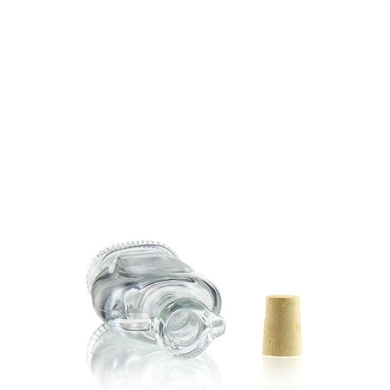 250 ml glass bottle ‘Eleganta’, oval, opening: cork