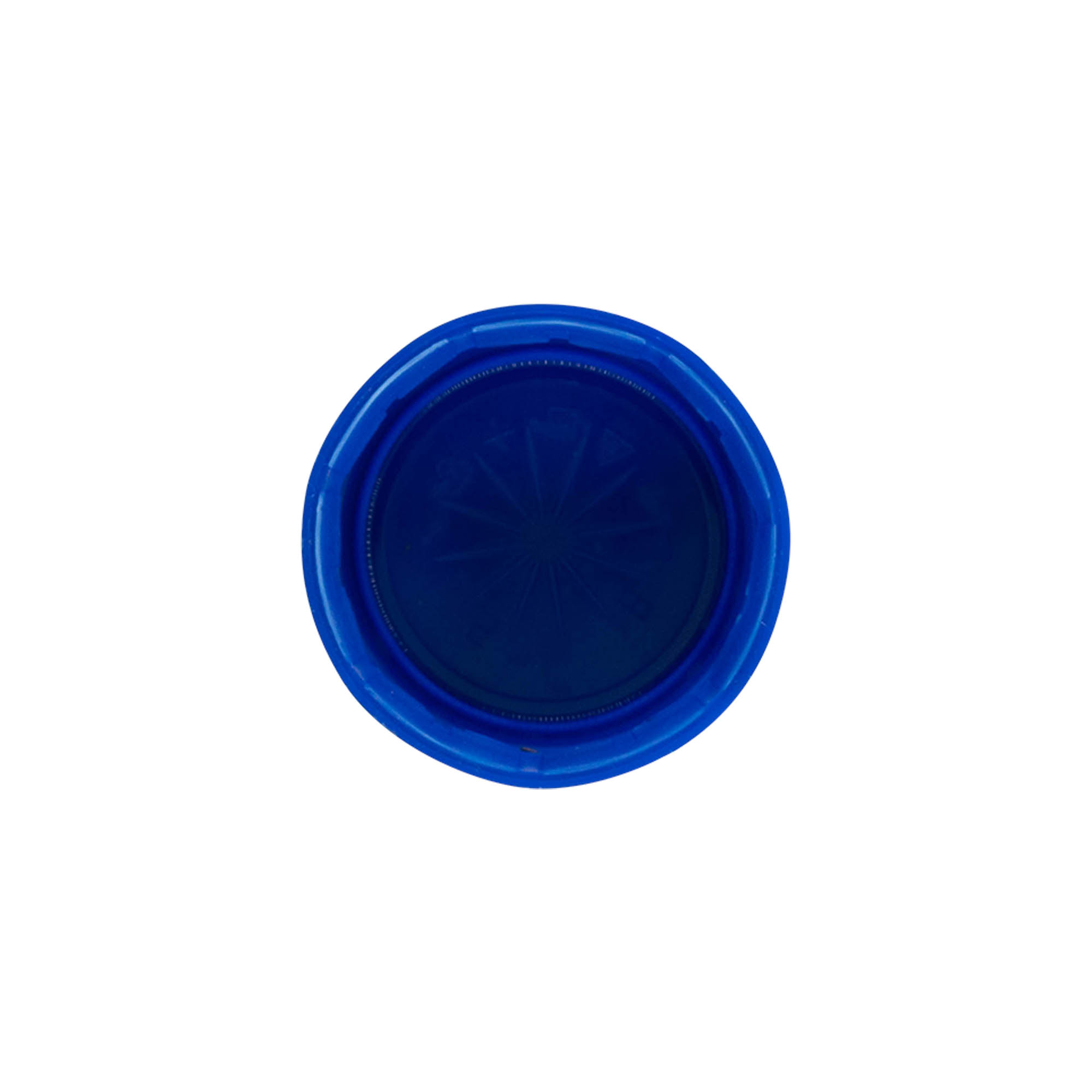 Screw cap two-start thread, PE plastic, blue, for opening: PET 38 mm