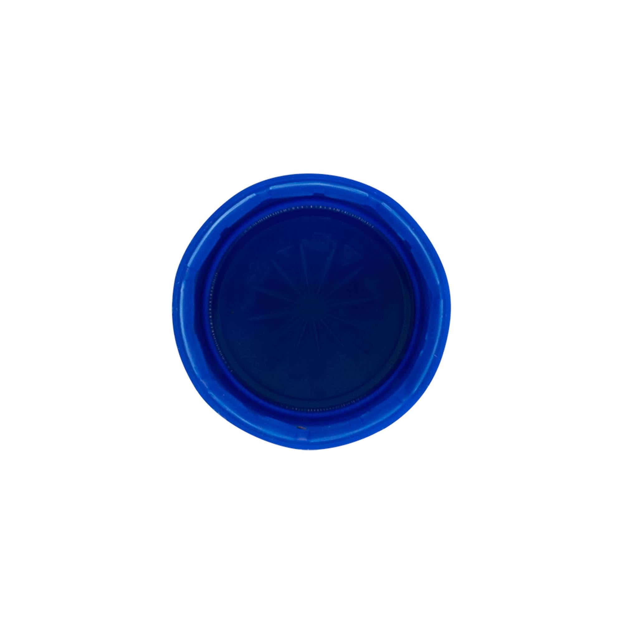 Screw cap two-start thread, PE plastic, blue, for opening: PET 38 mm